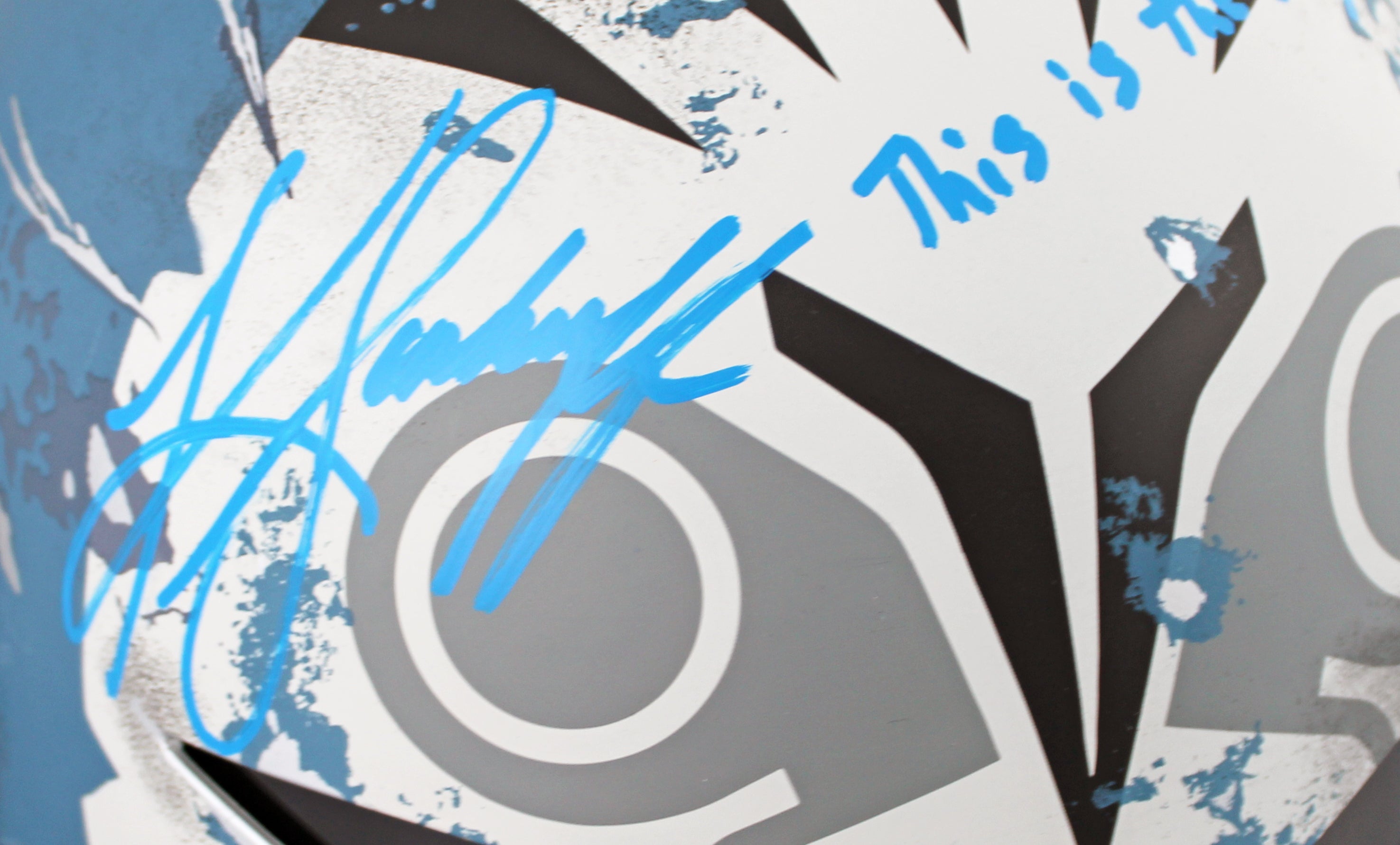 Katee Sackhoff The Mandalorian "2x Insc" Authentic Signed Helmet BAS #BN73163