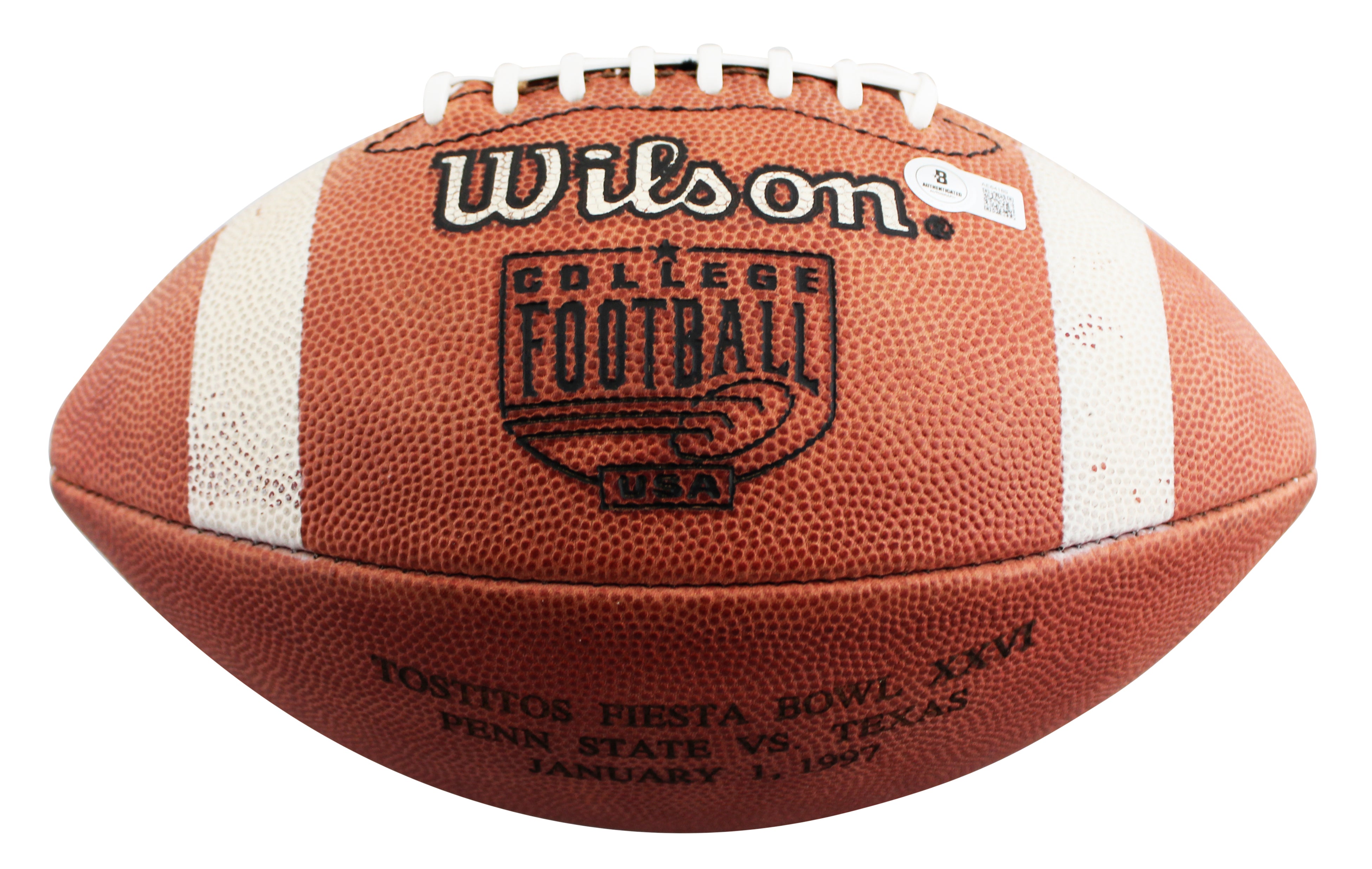 Penn State Joe Paterno & John Mackovic Authentic Signed Football BAS #AE64189