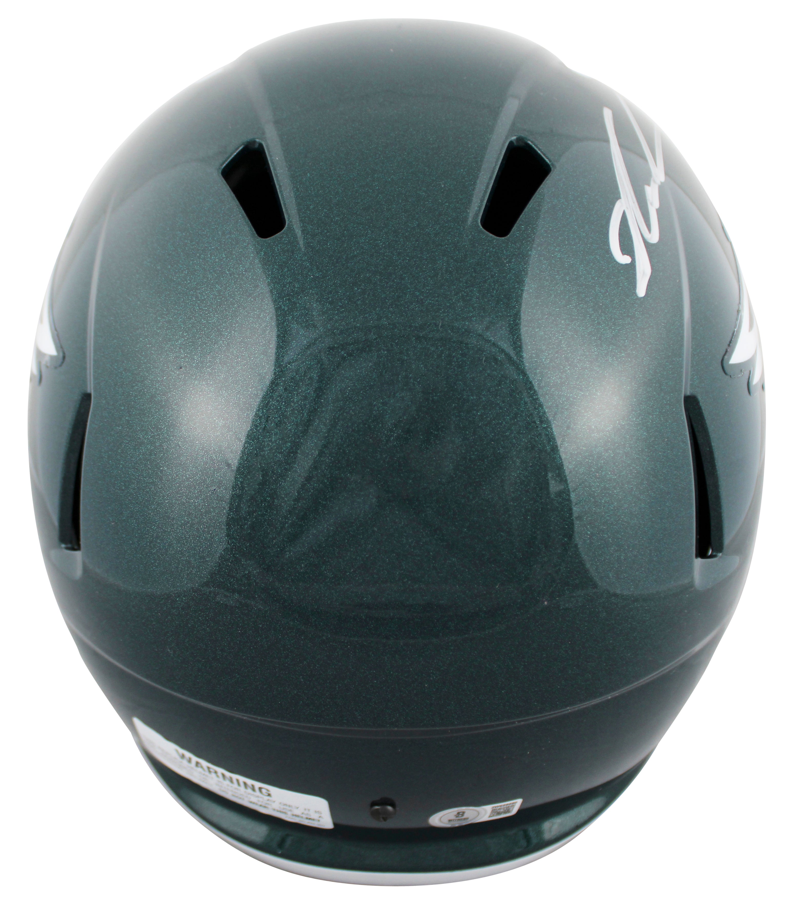 Eagles Jalen Carter Signed Full Size Speed Rep Helmet w/ Silver Sig & Case BAS W