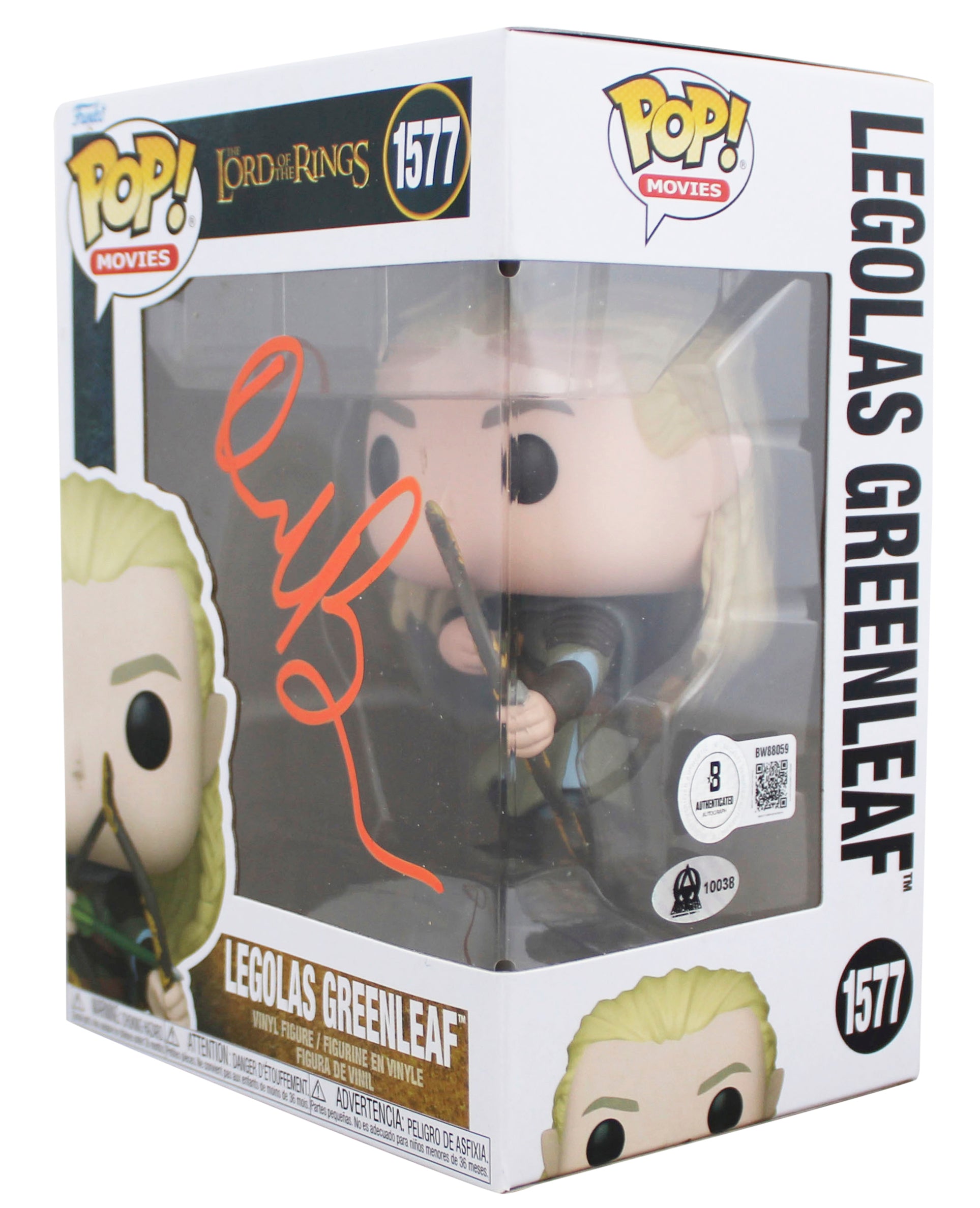Orlando Bloom LOTR Signed Legolas #628 Funko Pop Vinyl Figure BAS #BW88059