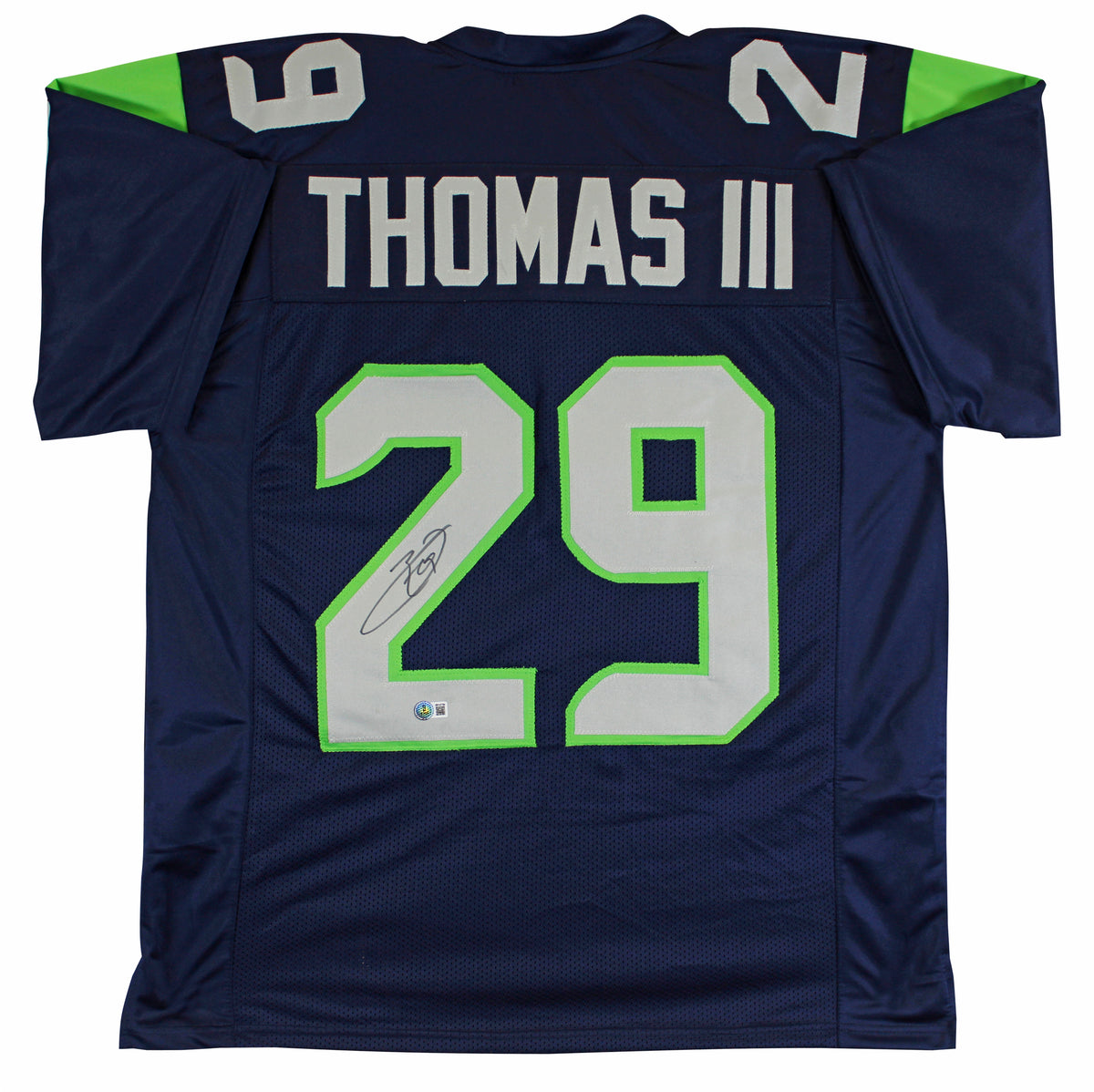 Earl Thomas Authentic Signed Navy Pro Style Jersey Autographed BAS Witnessed