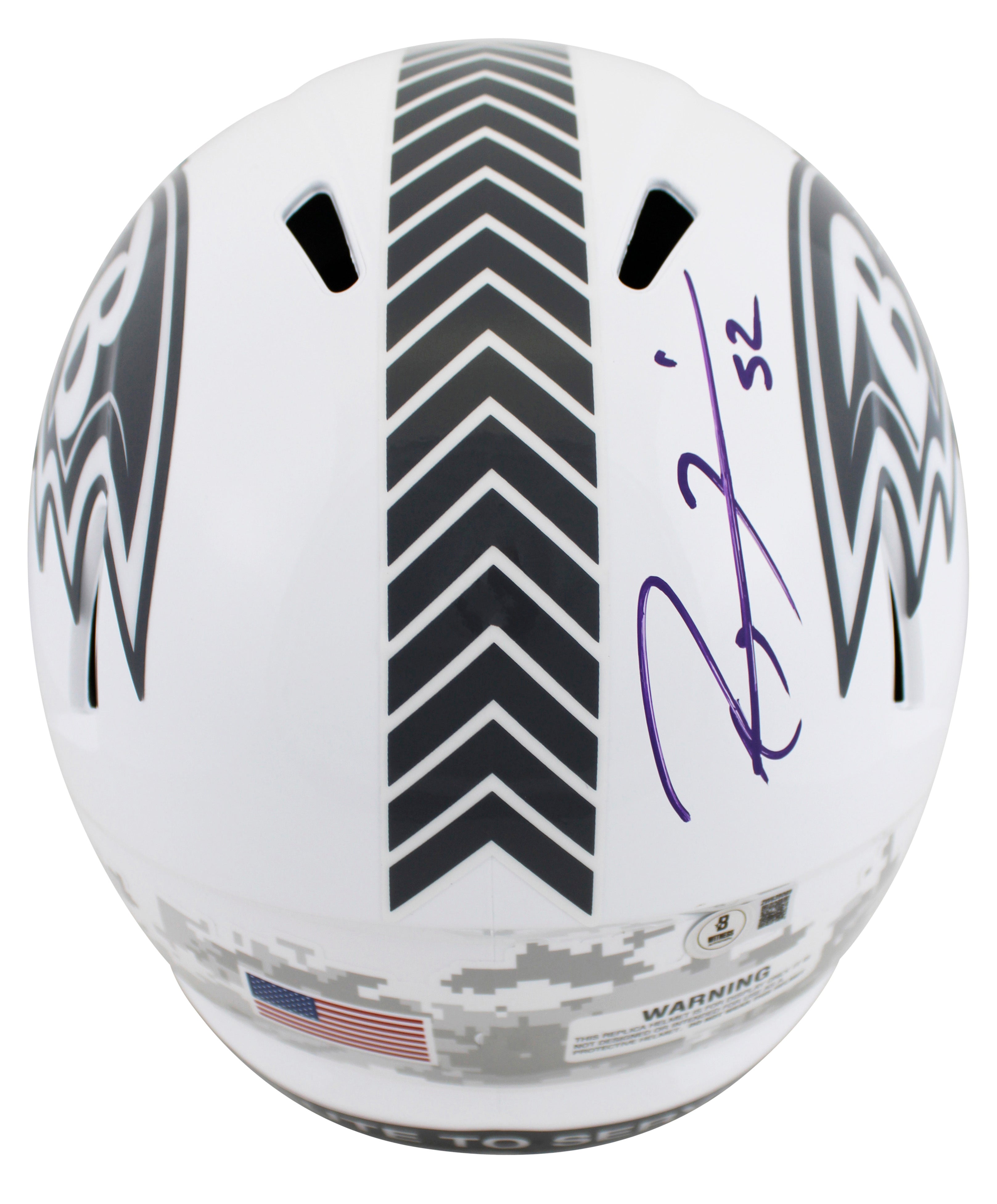 Ravens Ray Lewis & Ed Reed Signed STS III F/S Speed Proline Helmet W/ Case BAS W