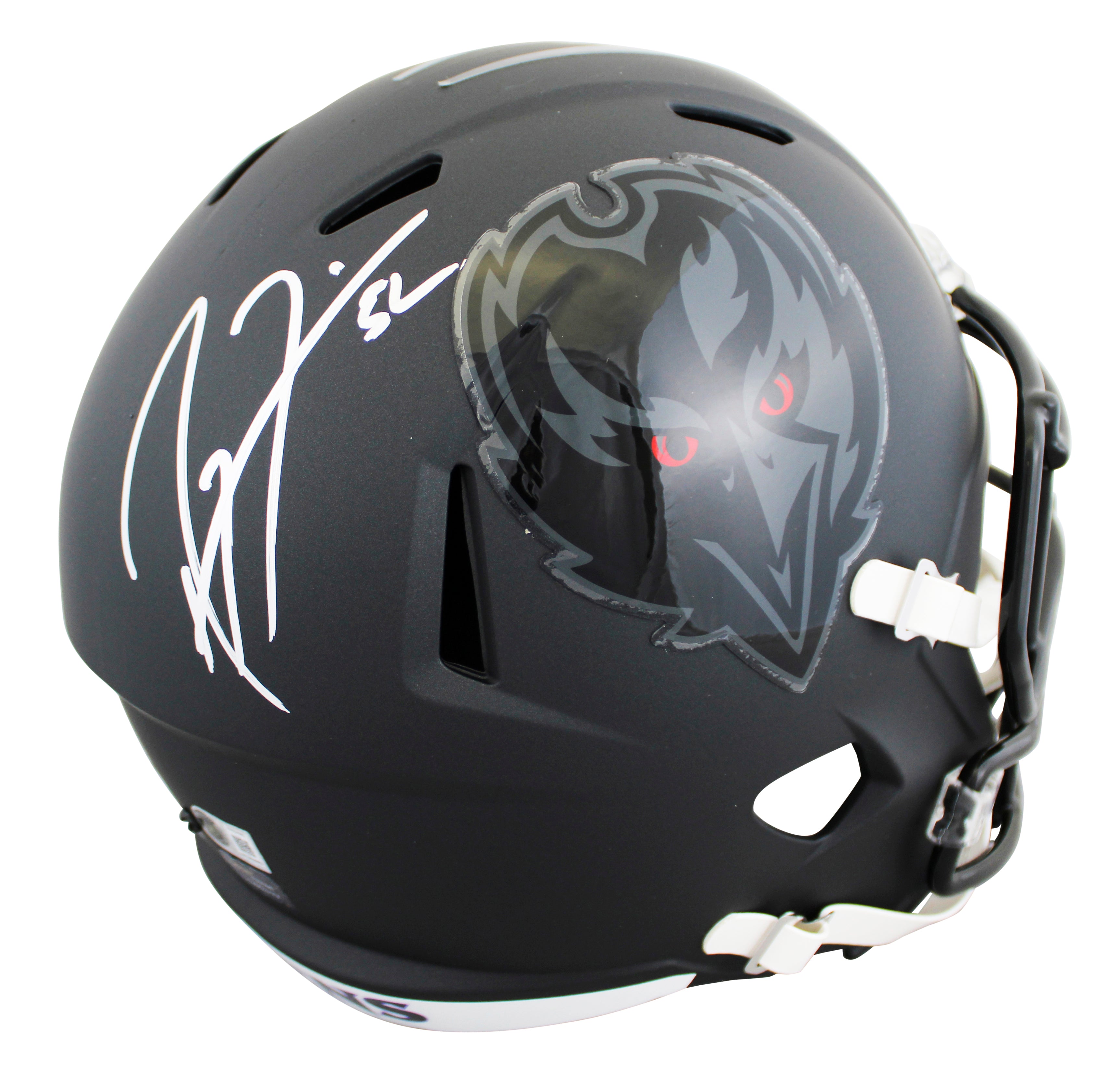 Ravens Ray Lewis Signed 2026 On-Field Alt F/S Speed Rep Helmet W/ Case BAS Wit