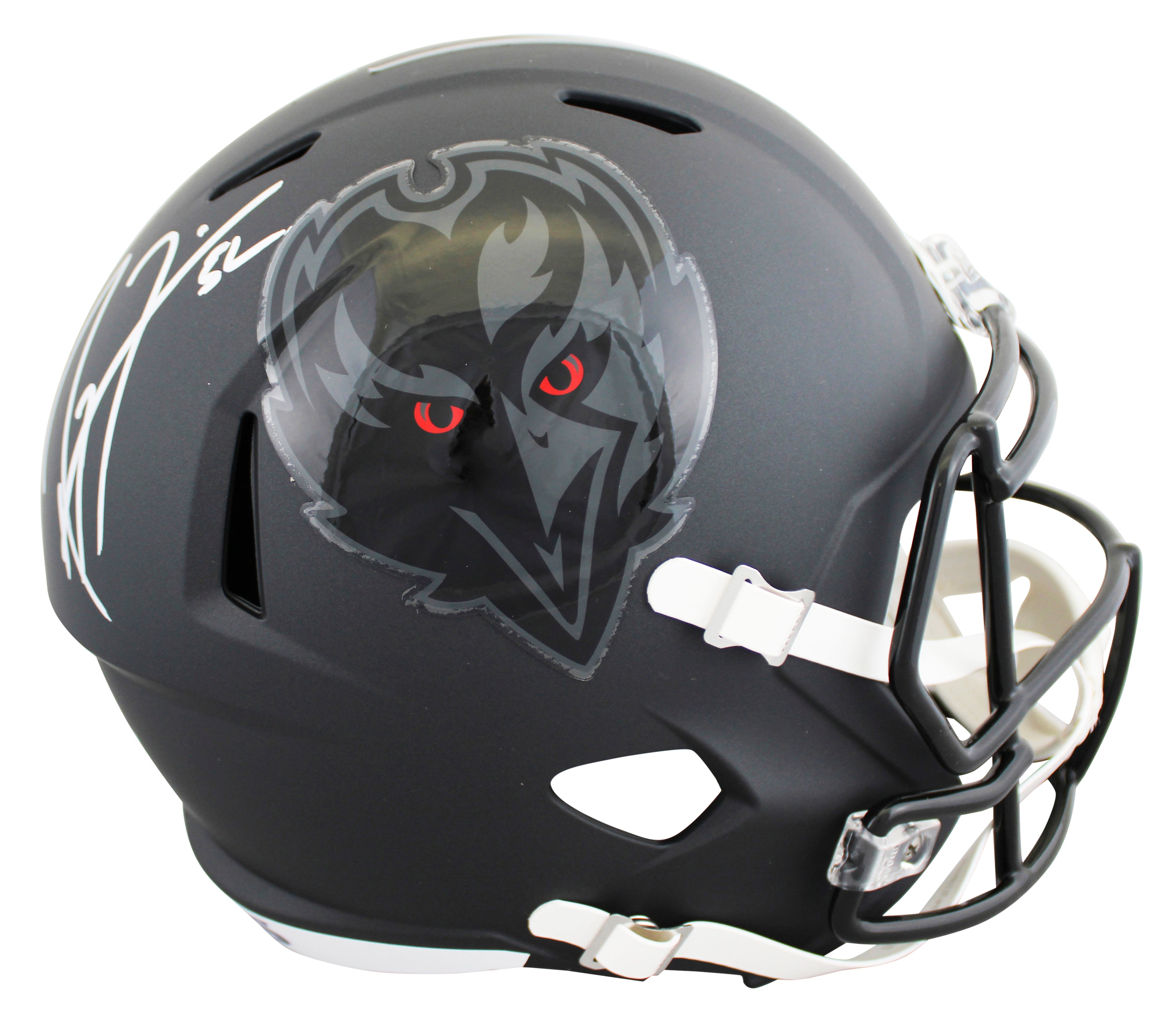 Ravens Ray Lewis Signed 2026 On-Field Alt Full Size Speed Rep Helmet BAS Witness