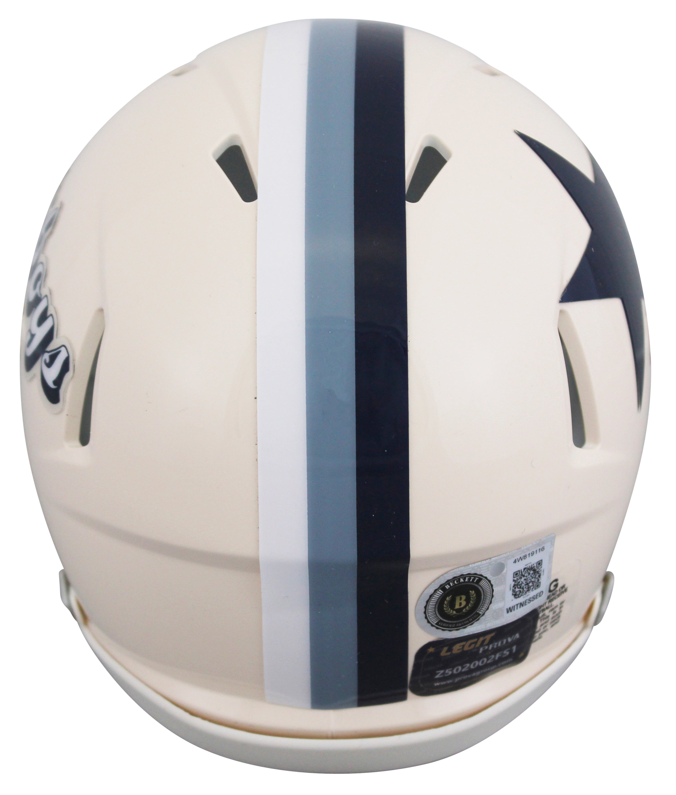 Cowboys Emmitt Smith Authentic Signed Retro Speed Mini Helmet BAS Witnessed