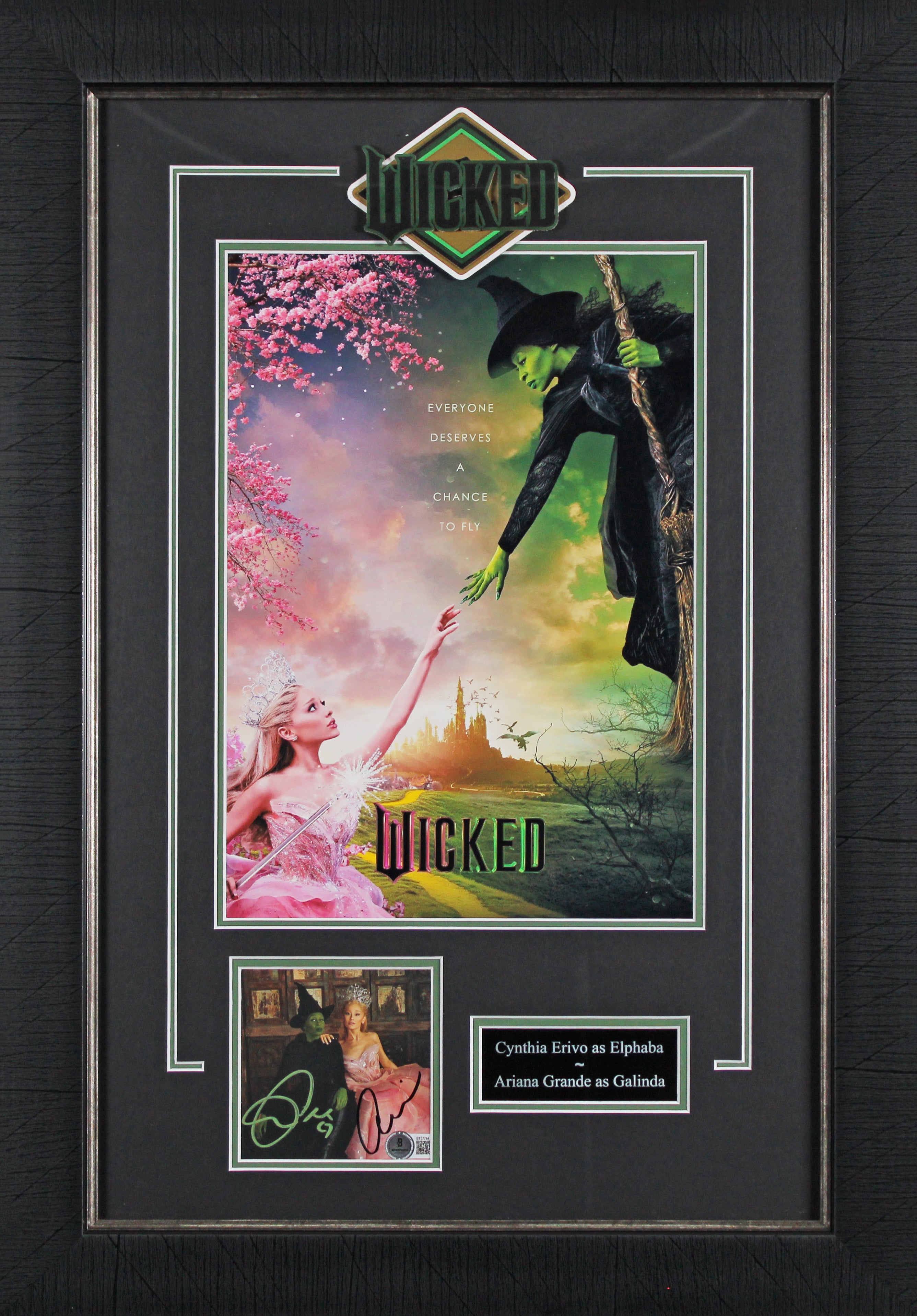 Ariana Grande & Cynthia Erivo Signed & Framed Wicked Cd Cover BAS #BT57744