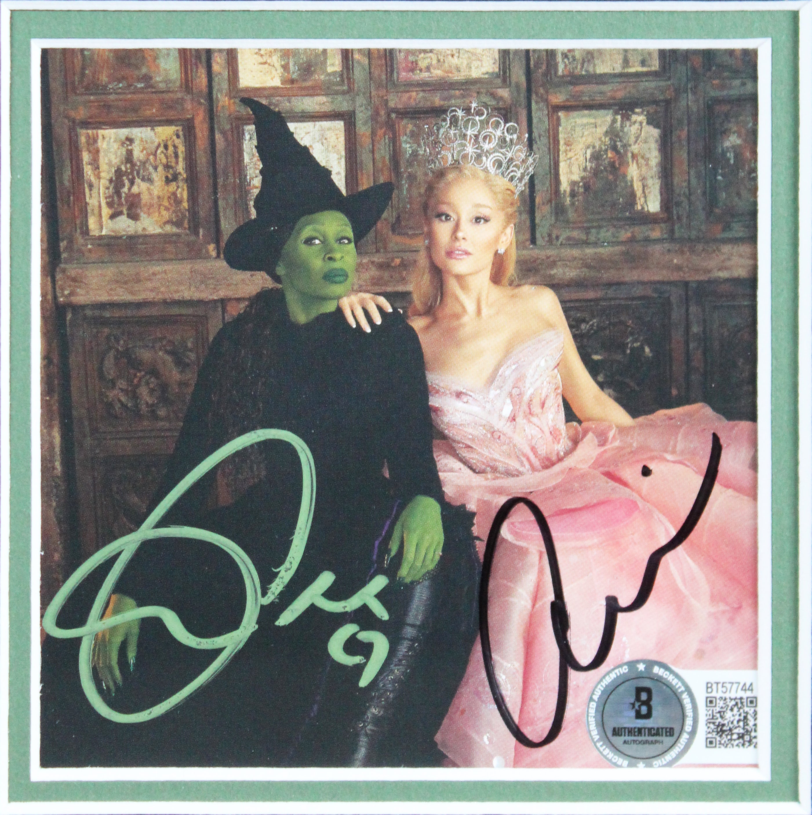Ariana Grande & Cynthia Erivo Signed & Framed Wicked Cd Cover BAS #BT57744