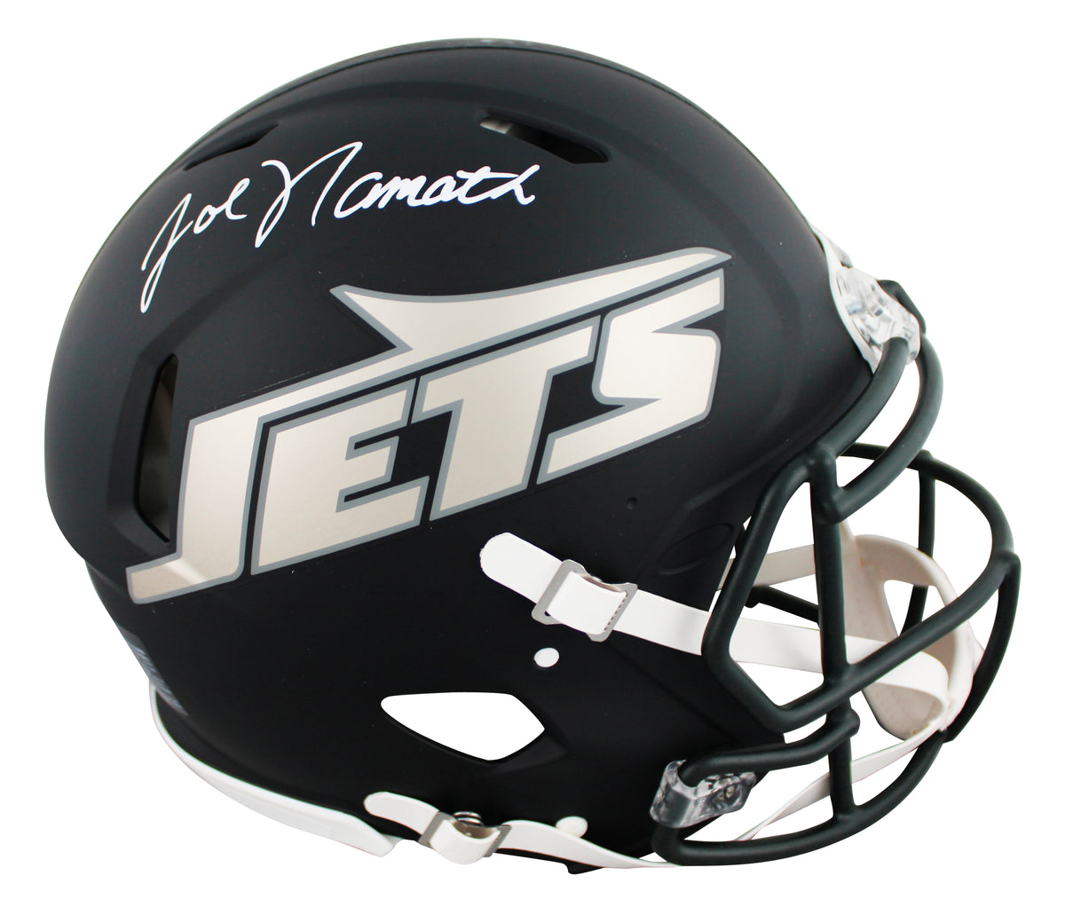 Jets Joe Namath Signed Rivalries Full Size Speed Proline Helmet BAS Witnessed