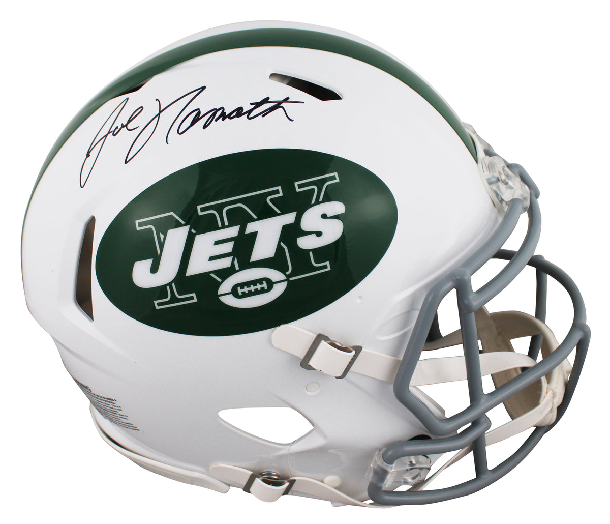 Jets Joe Namath Signed 2024 On-Field Alt F/S Speed Proline Helmet W/ Case BAS W