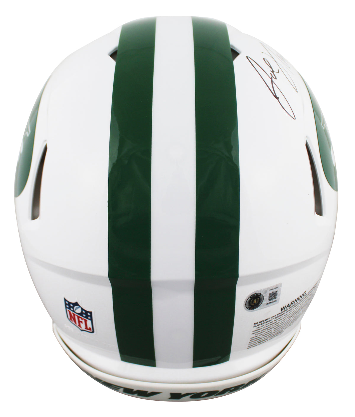 Jets Joe Namath Signed 2024 On-Field Alt F/S Speed Proline Helmet W/ Case BAS W