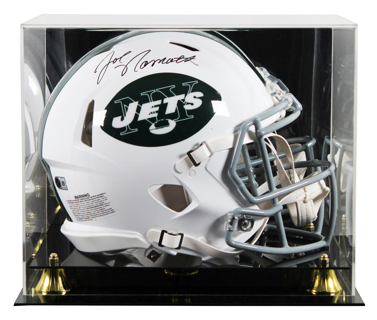Jets Joe Namath Signed 1965-77 TB Speed F/S Speed Proline Helmet W/ Case BAS Wit