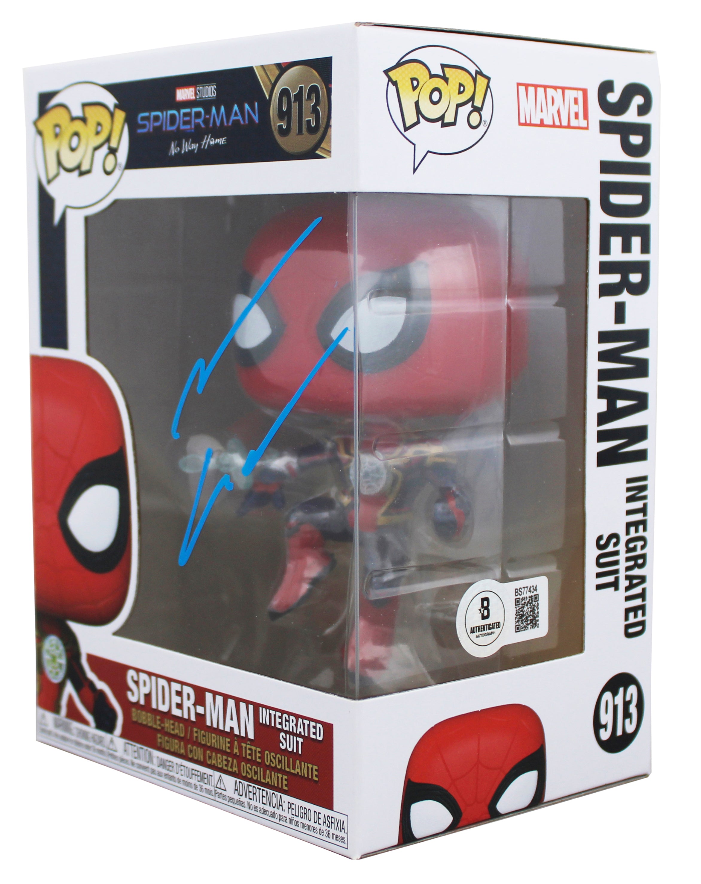 Andrew Garfield Spider-Man Signed #913 Funko Pop Vinyl Figure BAS #BS77434