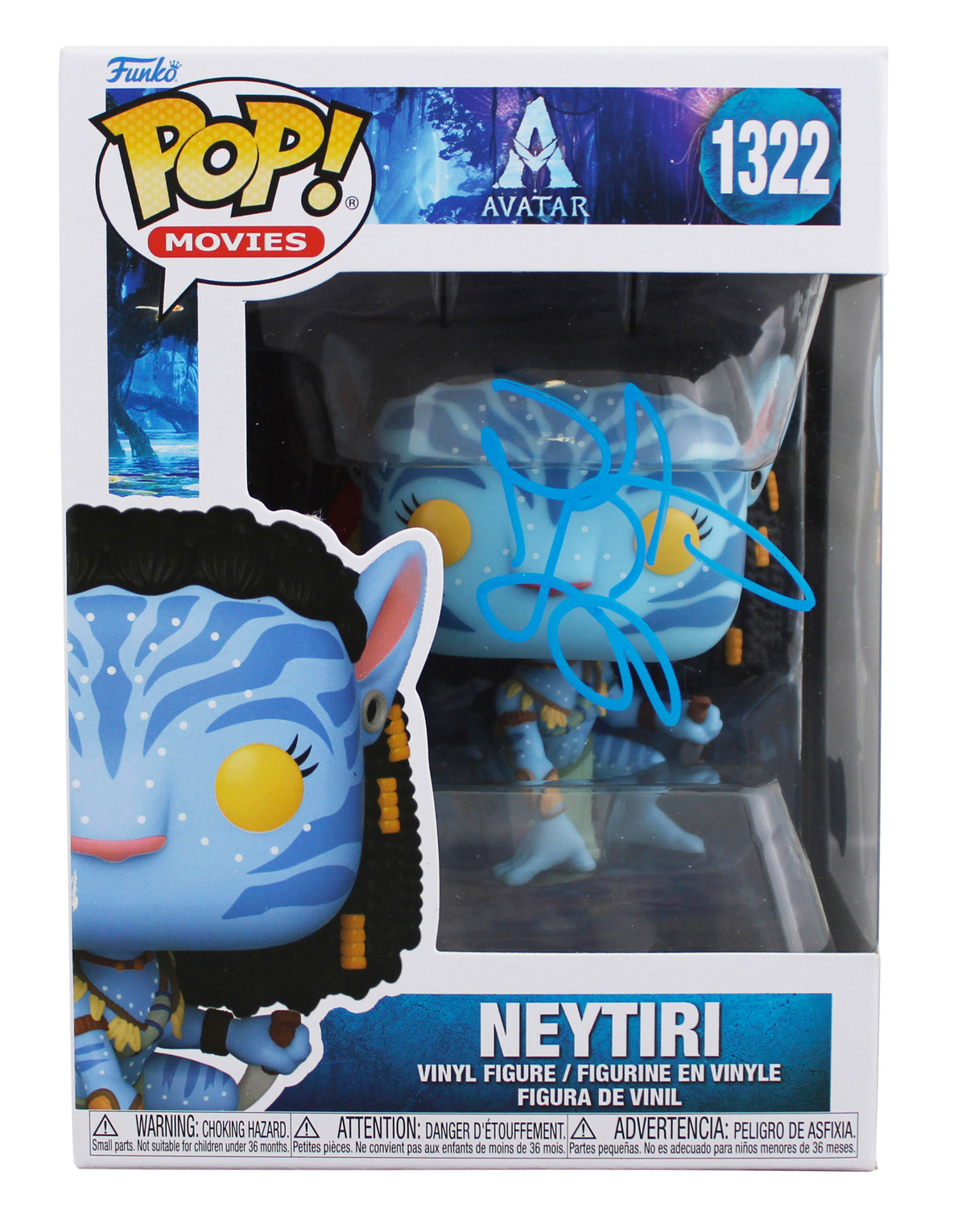 Zoe Saldana Avatar Signed Neytiri #1322 Funko Pop Vinyl Figure BAS #BR26002