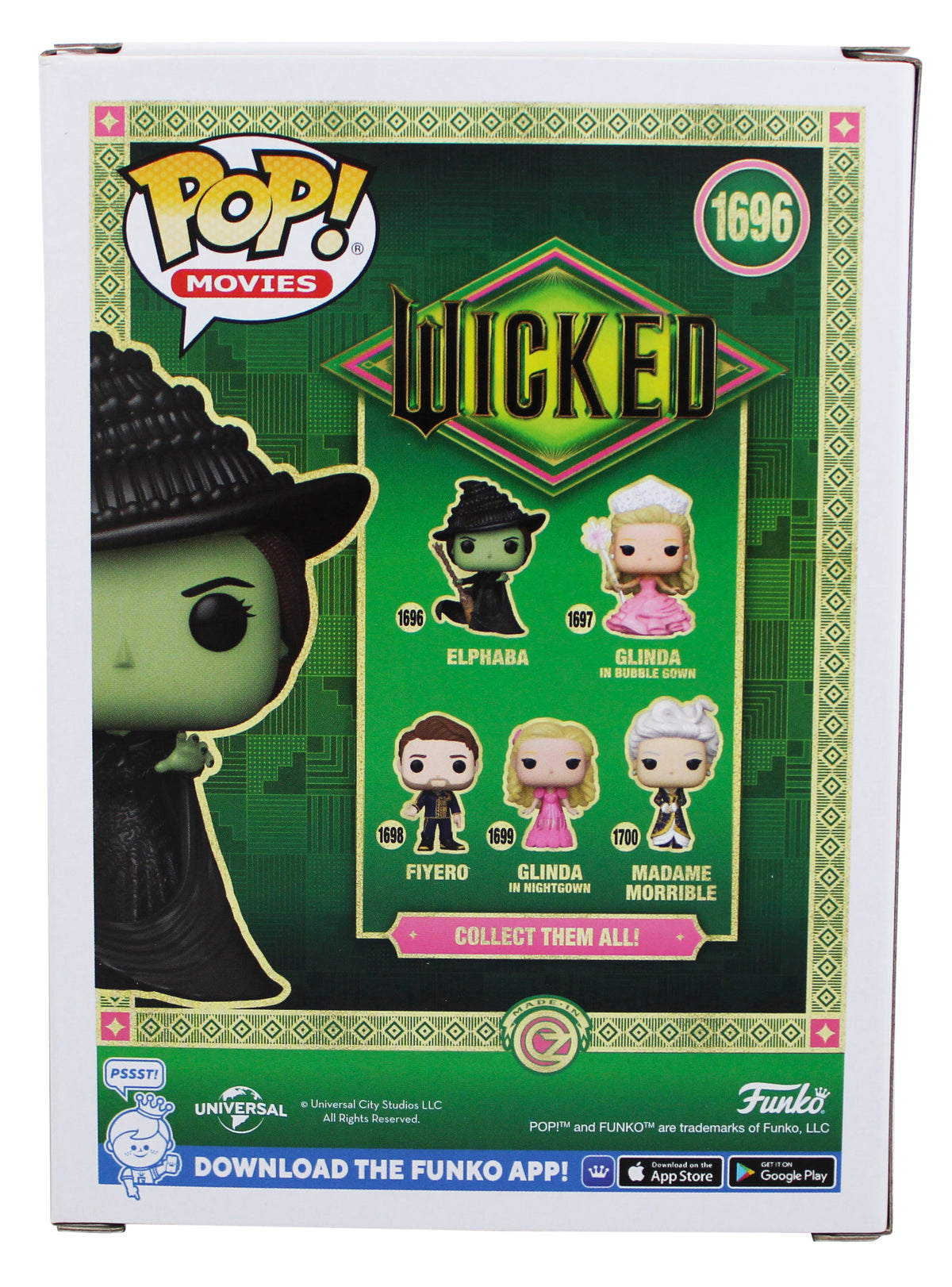 Cynthia Erivo Wicked Signed Elphaba #1696 Funko Pop Vinyl Figure JSA #CE80725