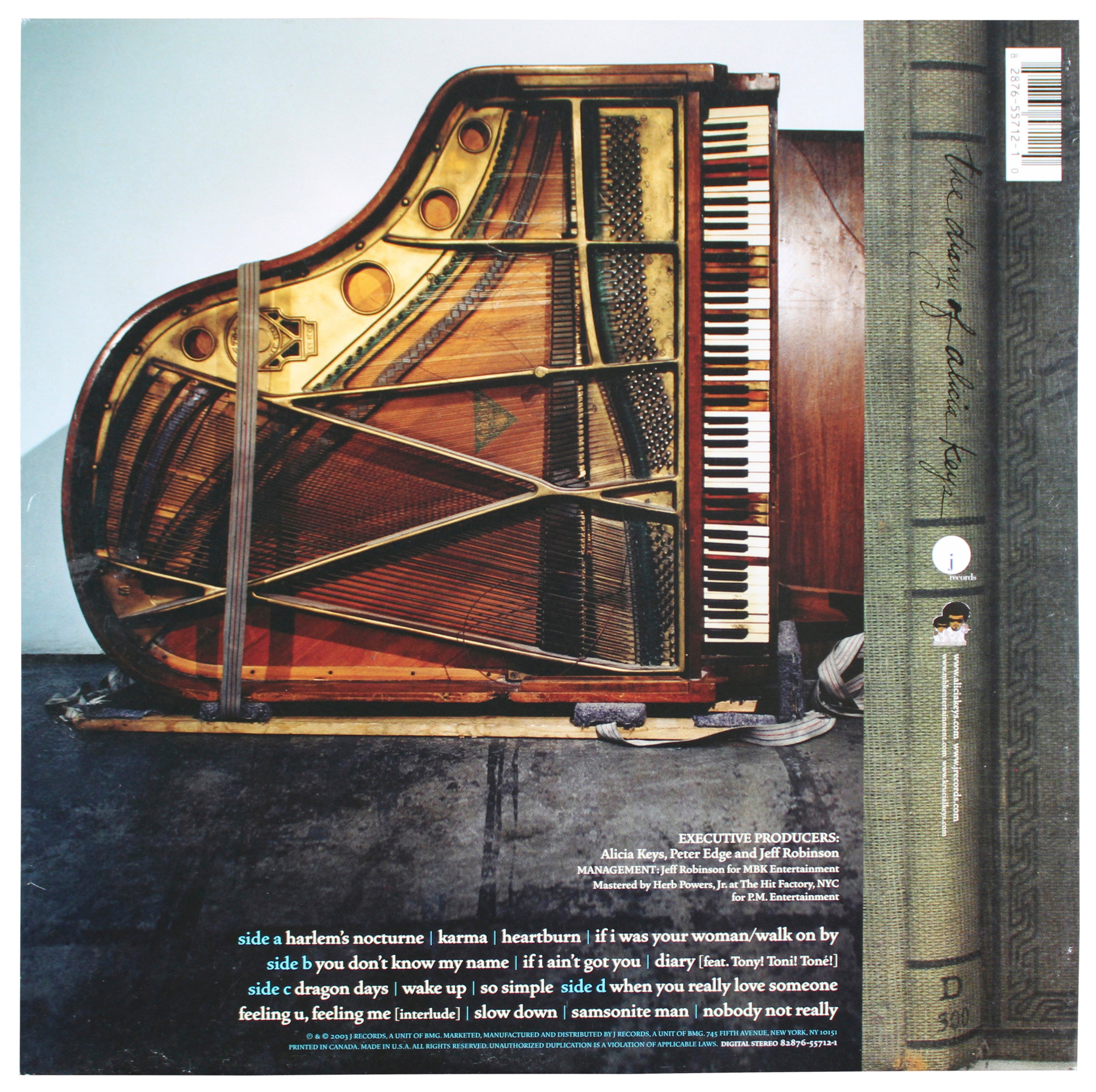 Alica Keys Authentic Signed the diary of alicia keys Album Cover JSA #CF71363