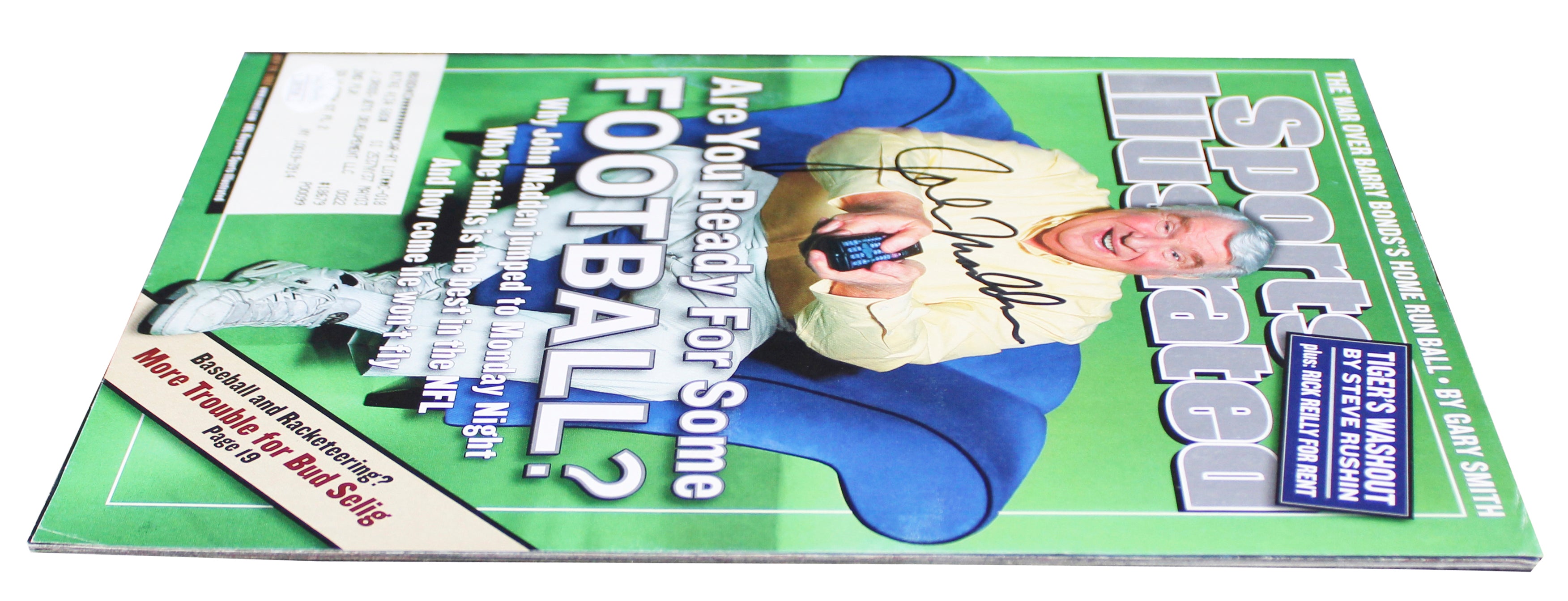 Raiders John Madden Signed 2002 Sports Illustrated Magazine JSA #II07510