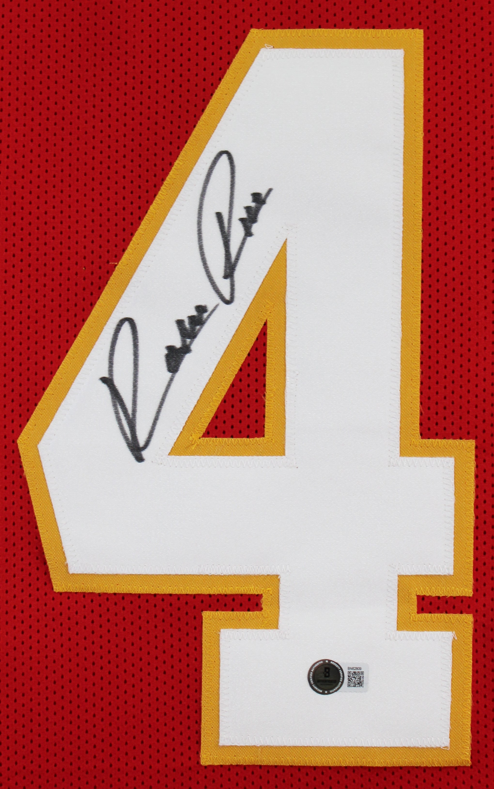 Rashee Rice Authentic Signed Red Pro Style Jersey Autographed BAS