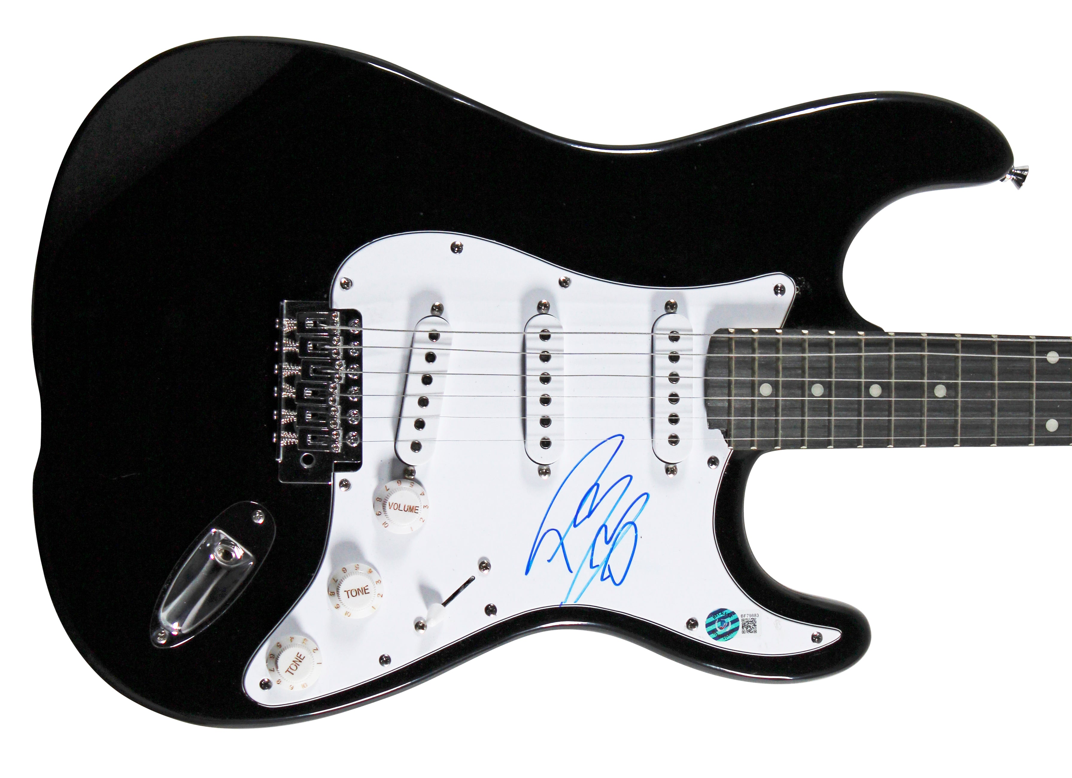 Post Malone Authentic Signed Black Electric Guitar Autographed BAS #BF79883