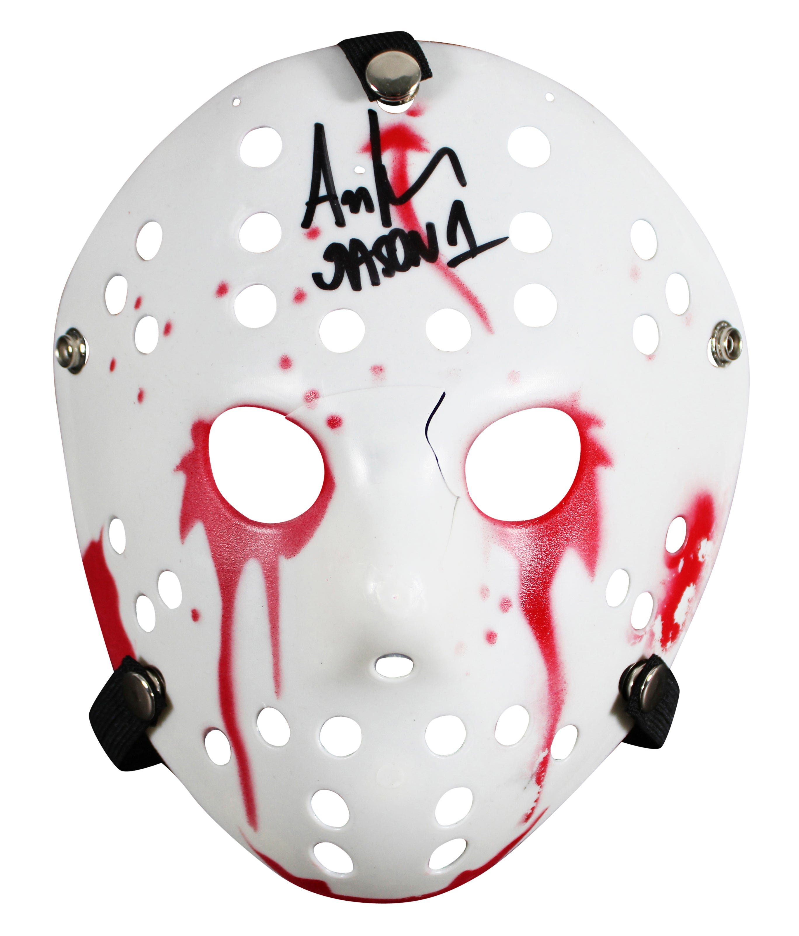 Ari Lehman Friday The 13th "Jason 1" Signed White Mask BAS Witnessed #1W594304