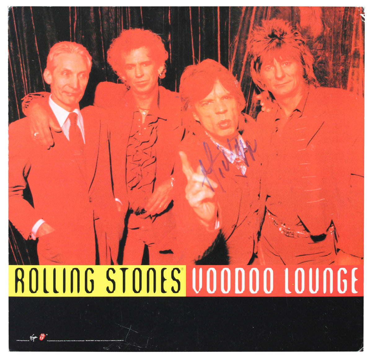 Mick Jagger The Rolling Stones Signed Voodoo Lounge Album Flat PSA/DNA #AP08339