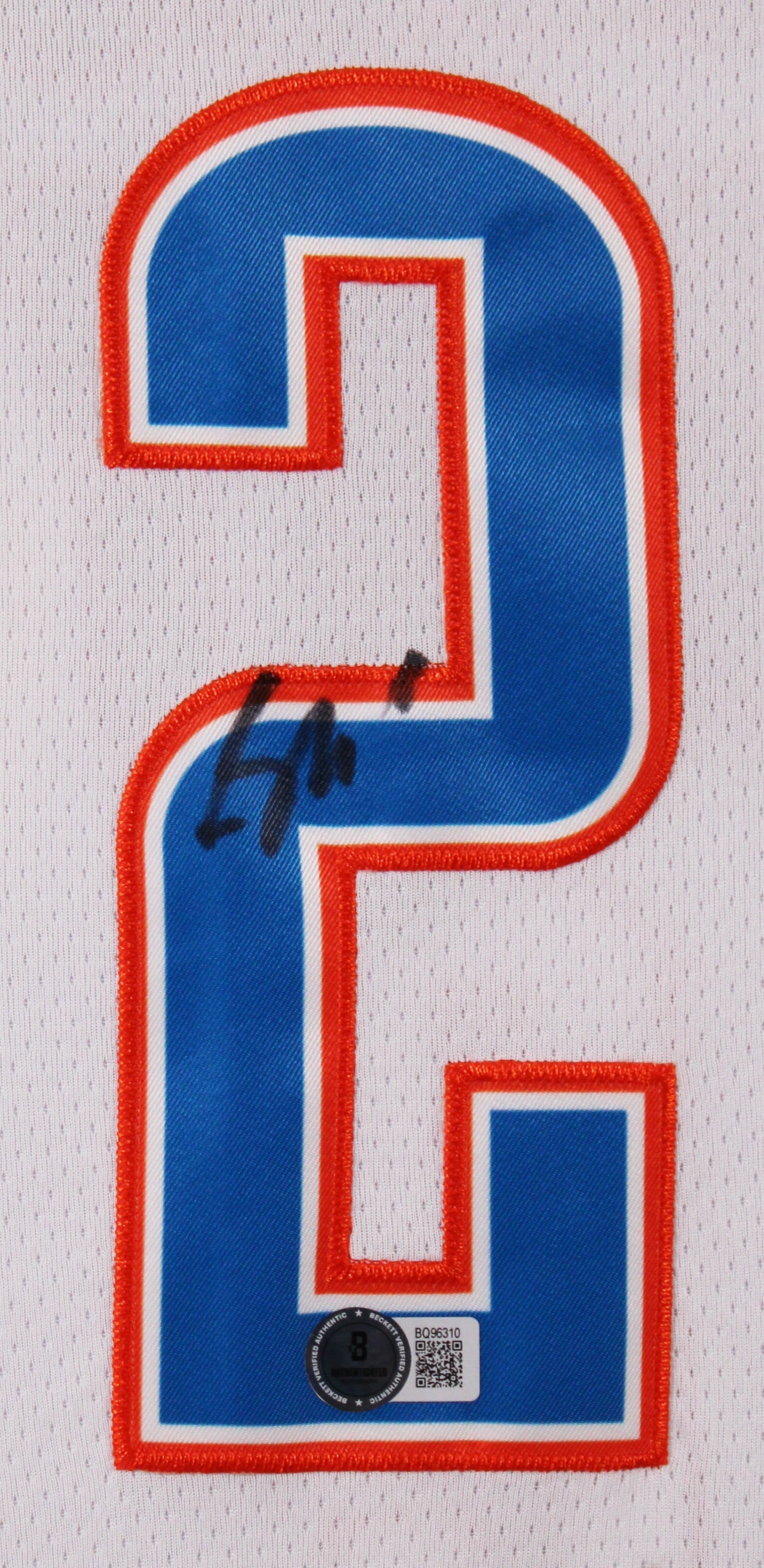 Thunder Shai Gilgeous-Alexander Signed White Nike Swingman Framed Jersey BAS