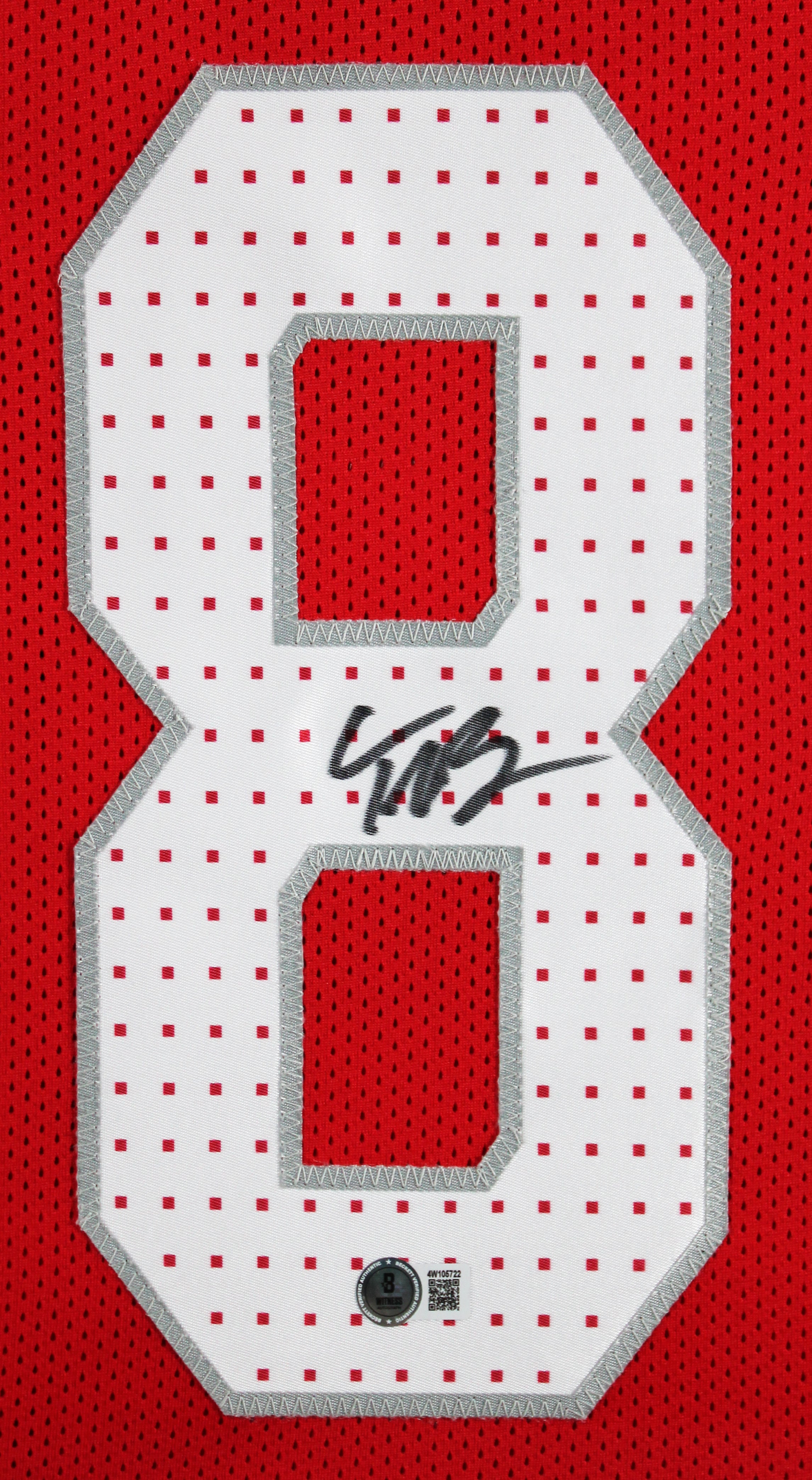 Trey McBride Authentic Signed Red Pro Style Framed Jersey BAS Witnessed