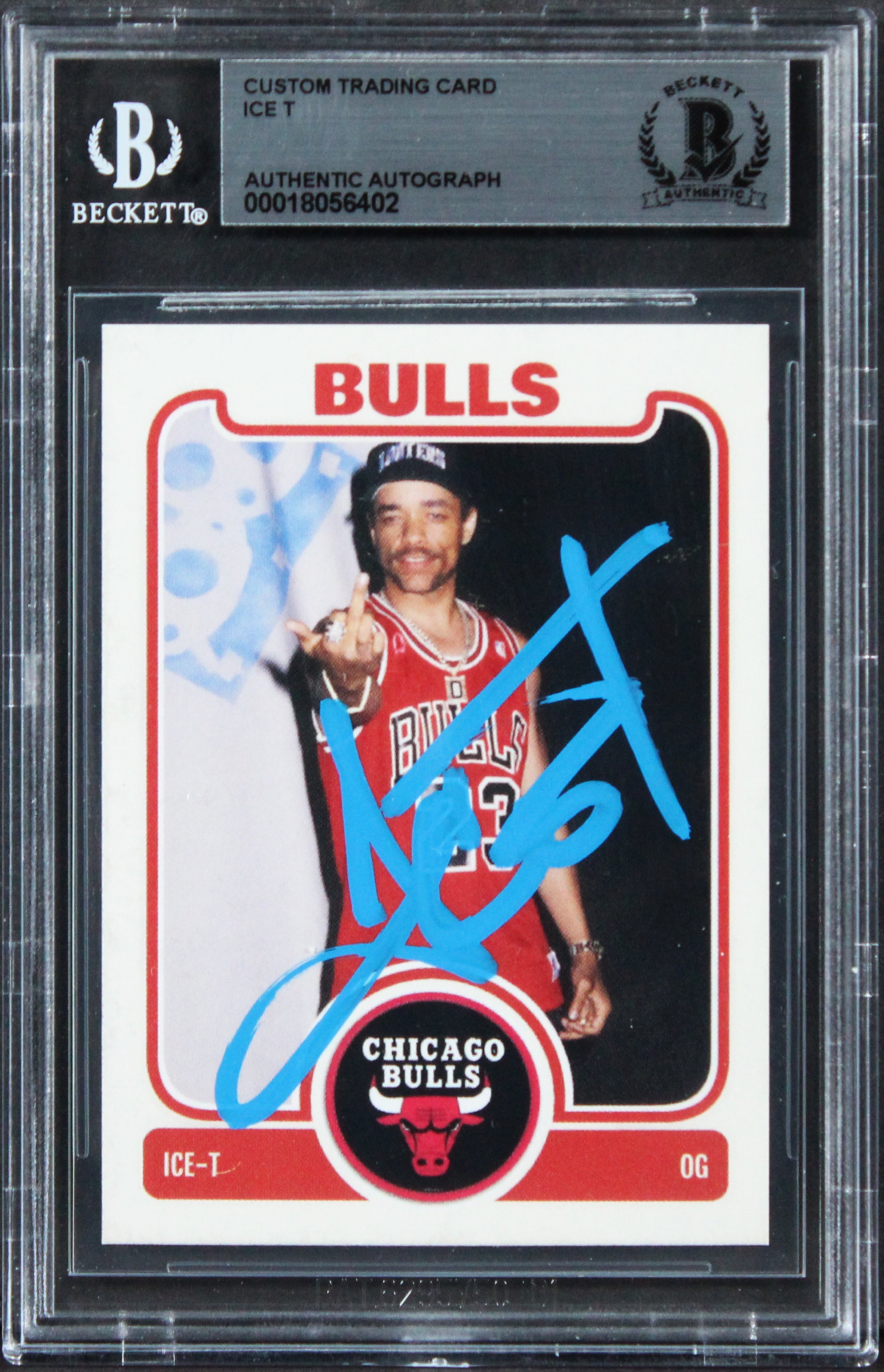 Ice T Body Count Authentic Signed Custom Trading Card BAS Slabbed 1