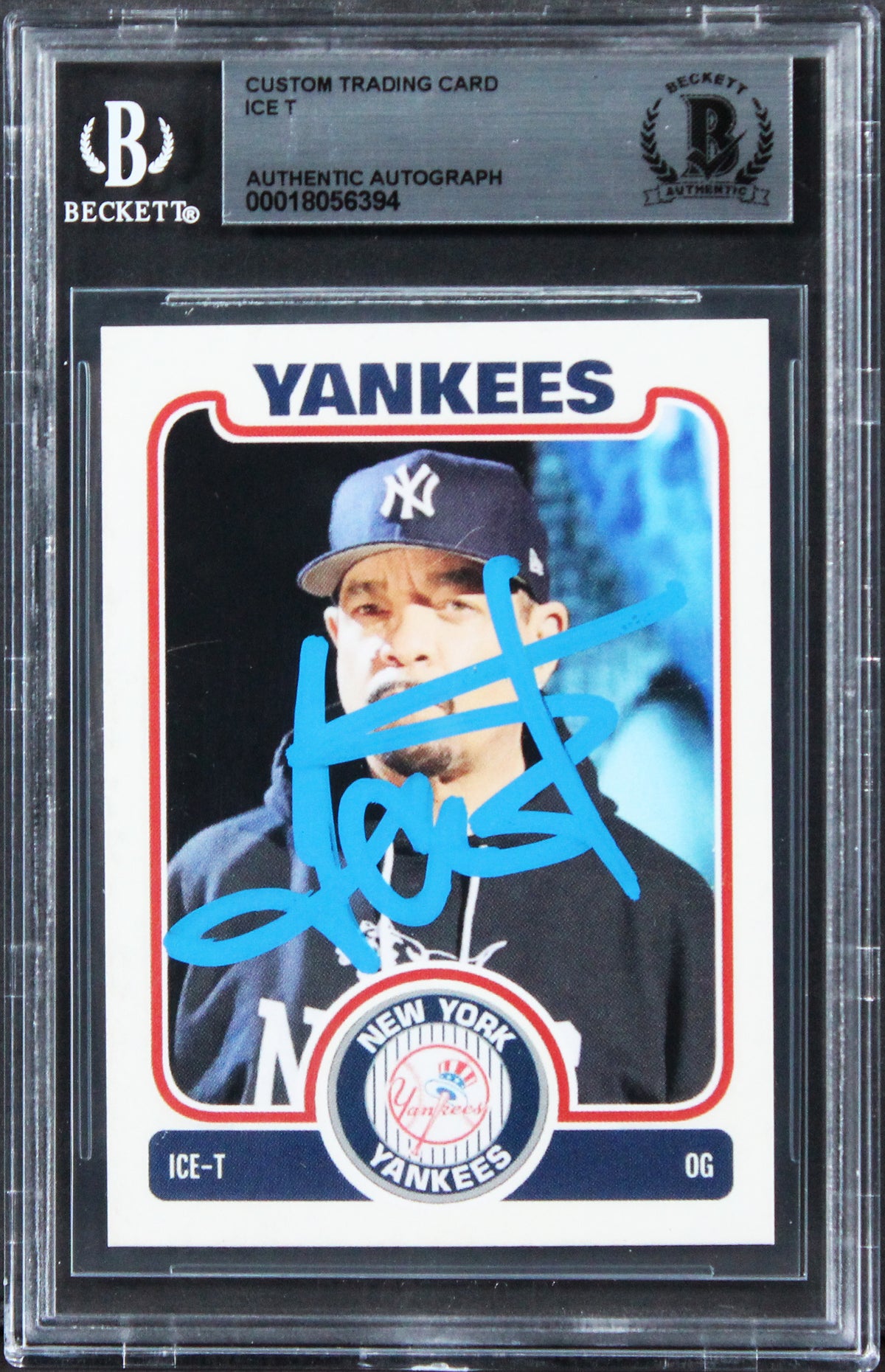 Ice T Body Count Authentic Signed Custom Trading Card BAS Slabbed 9