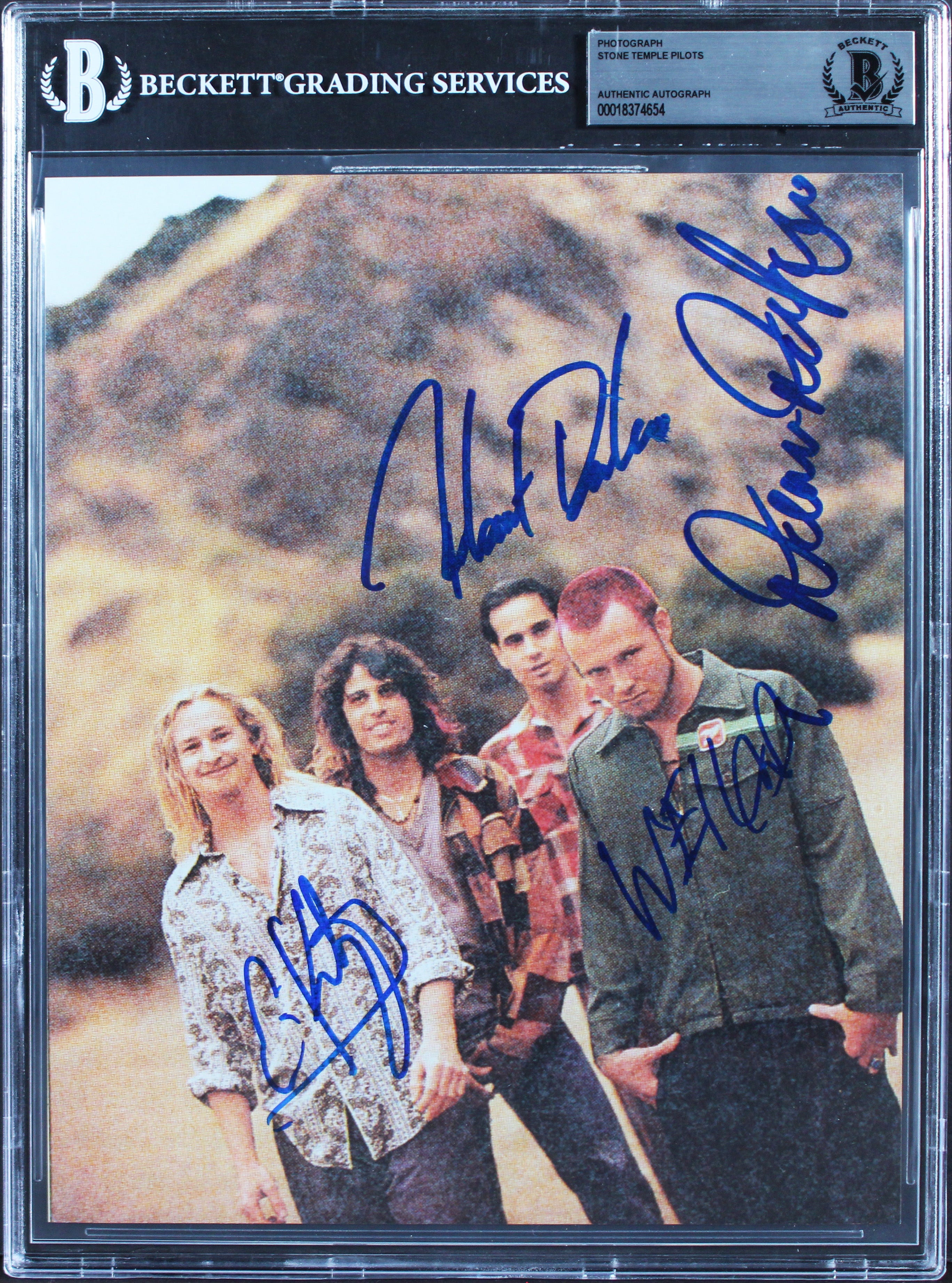 STP (4) Weiland, DeLeo, DeLeo, and Kretz Authentic Signed 8x10 Photo BAS Slabbed