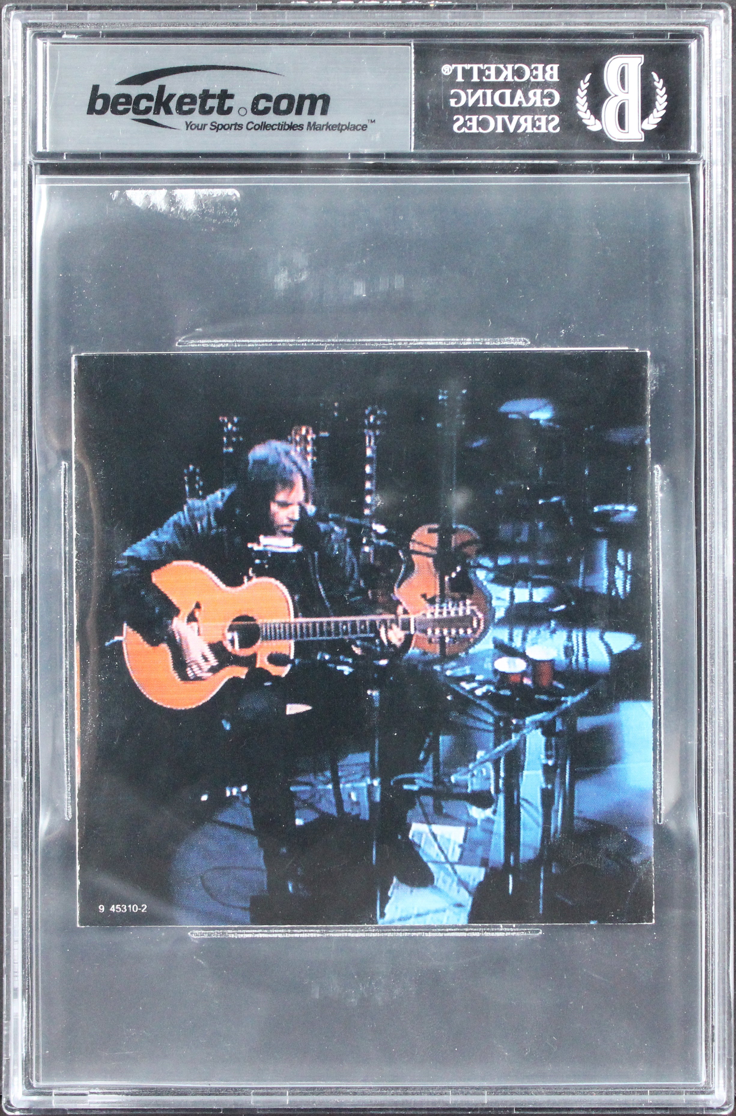 Neil Young Authentic Signed Unplugged Cd Cover Auto Graded Gem 10! BAS Slabbed