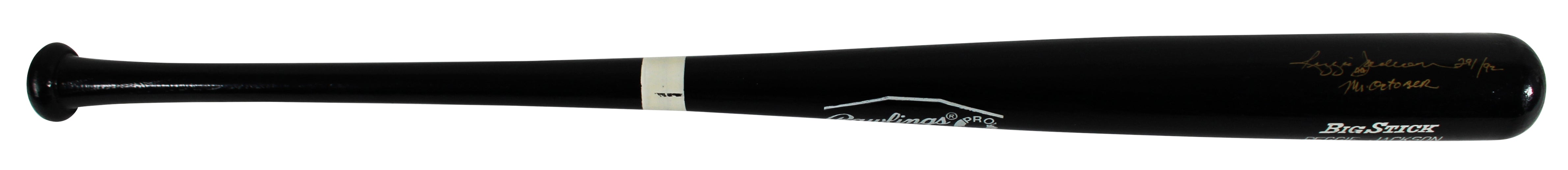 Reggie Jackson "Mr. October" Signed Rawlings Player Model LE #29/92 Bat UDA BAS