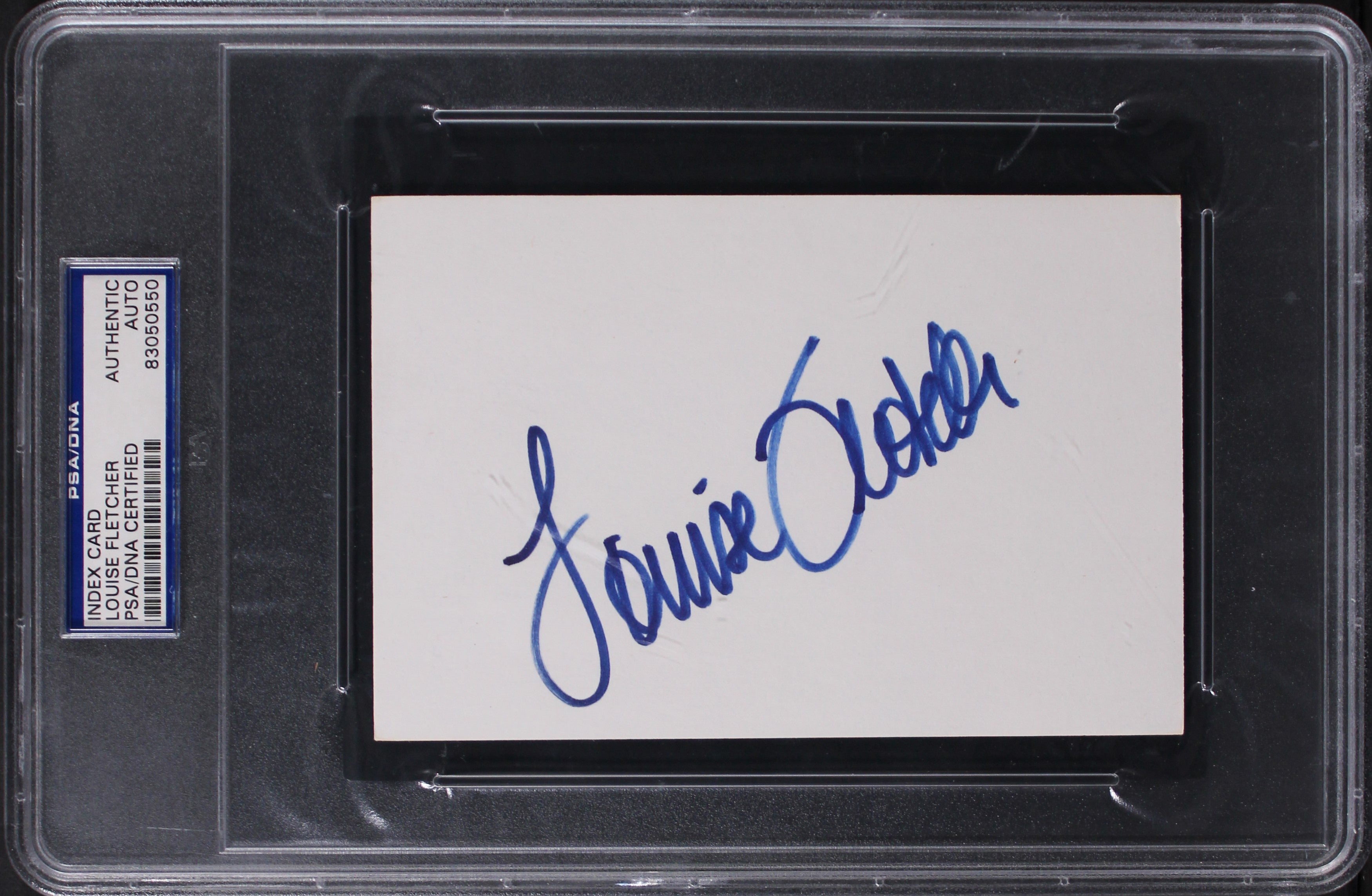 Louise Fletcher One Flew Over The Cuckoo's Nest Signed 4x6 Index Card PSA Slab