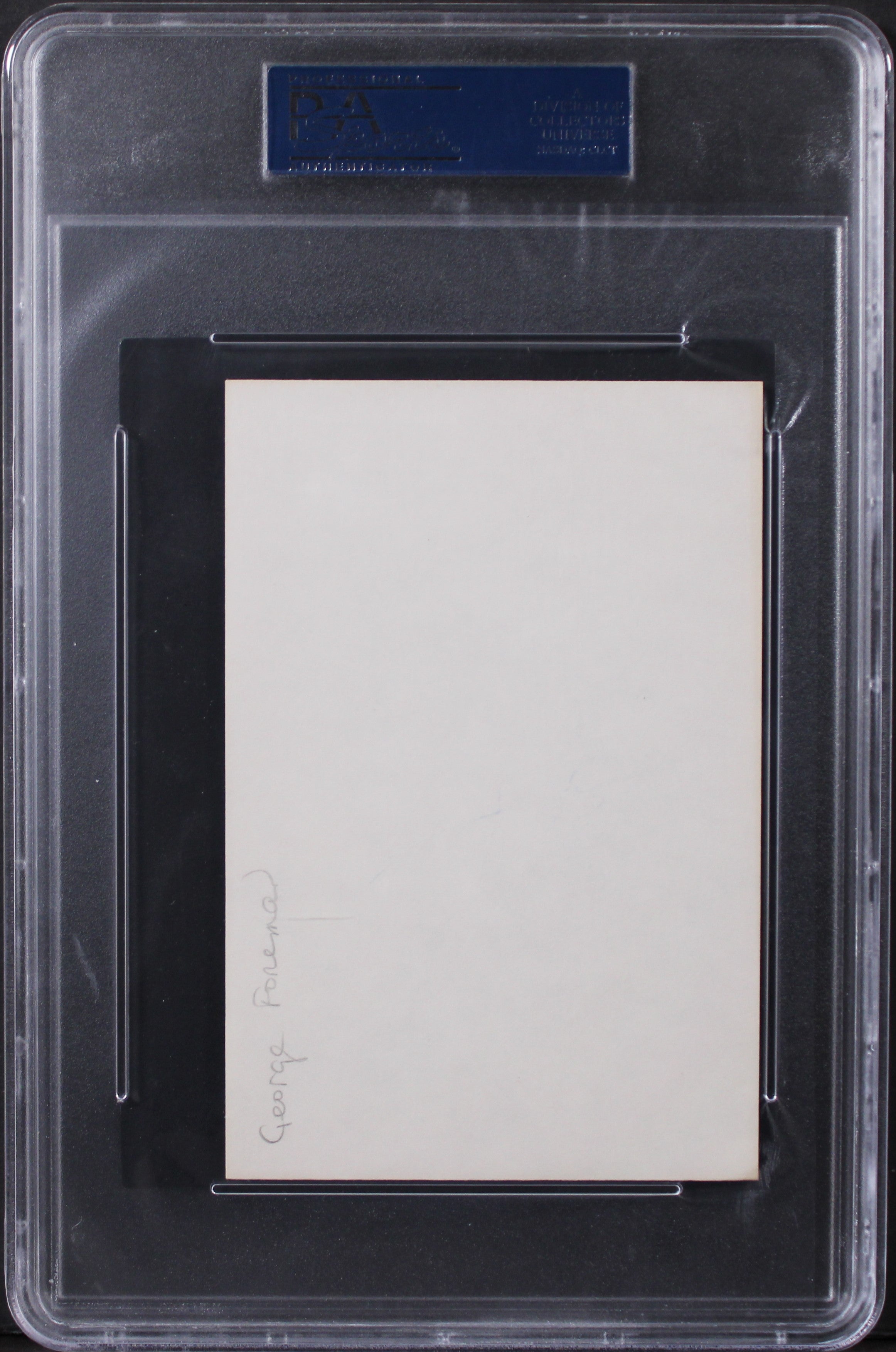 George Foreman Authentic Signed 4x6 Index Card Autographed PSA/DNA Slabbed