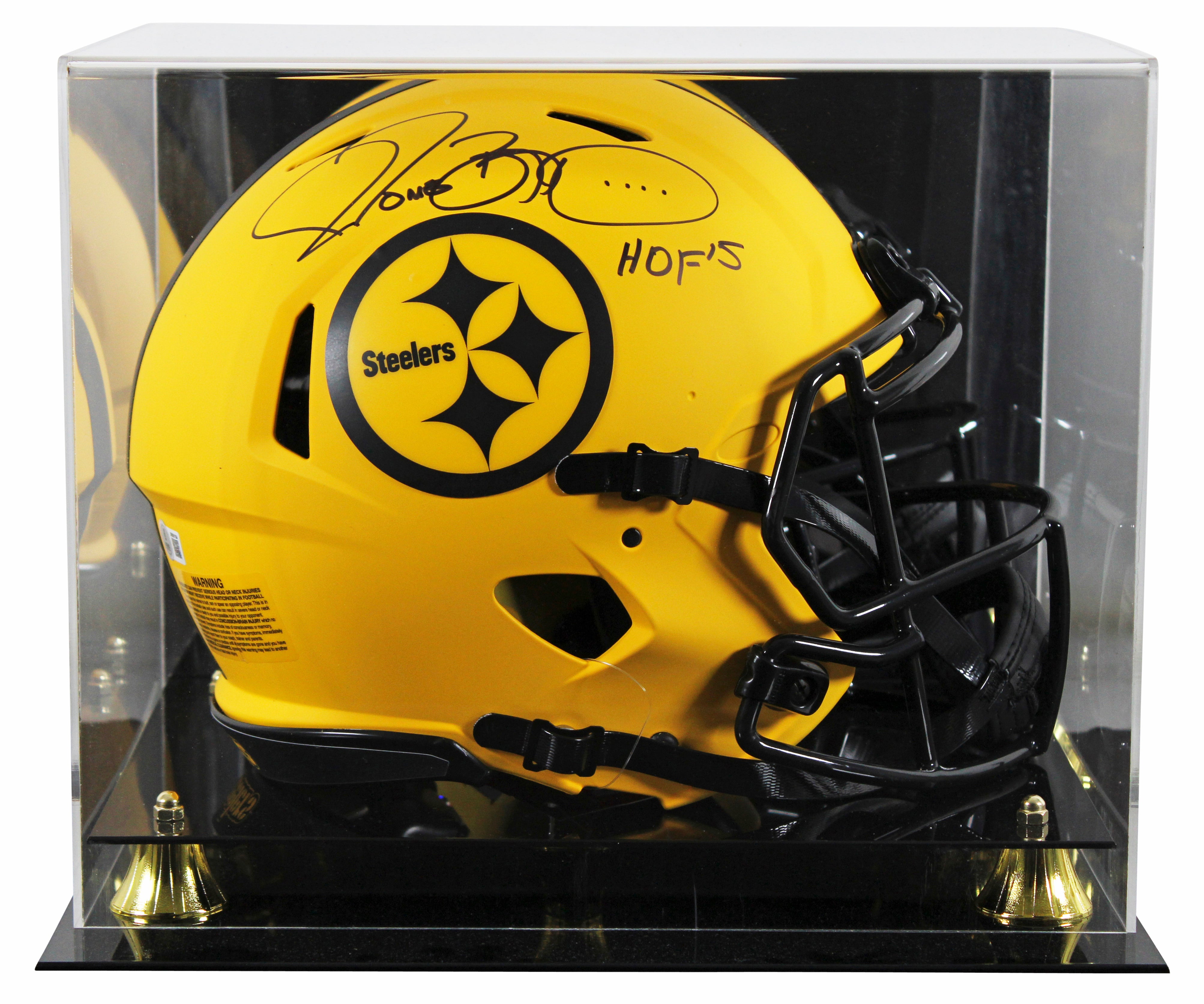 Steelers Jerome Bettis "HOF 15" Signed Rave F/S Speed Proline Helmet W/ Case BAS