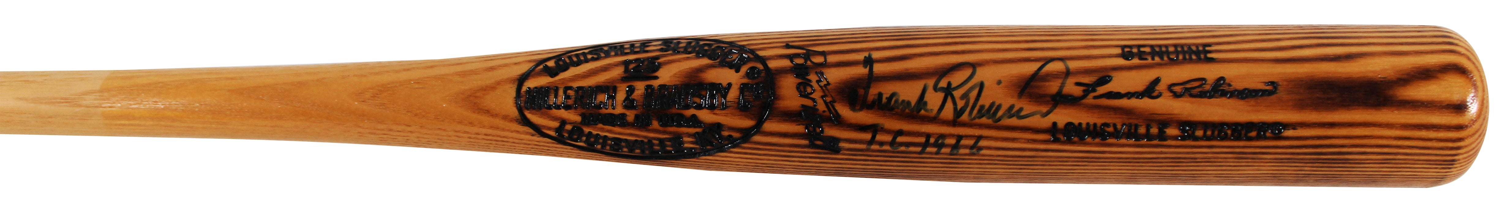 Orioles Frank Robinson "TC 1966" Signed H&B Louisville Slugger Bat UDA & BAS