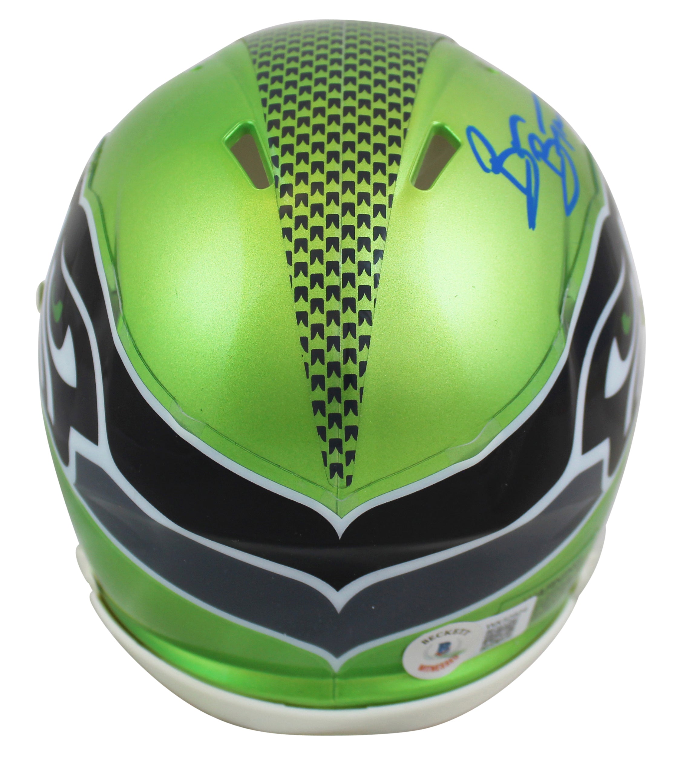 Seahawks Brian Bosworth Signed Flash Speed Mini Helmet W/ Case BAS Witnessed