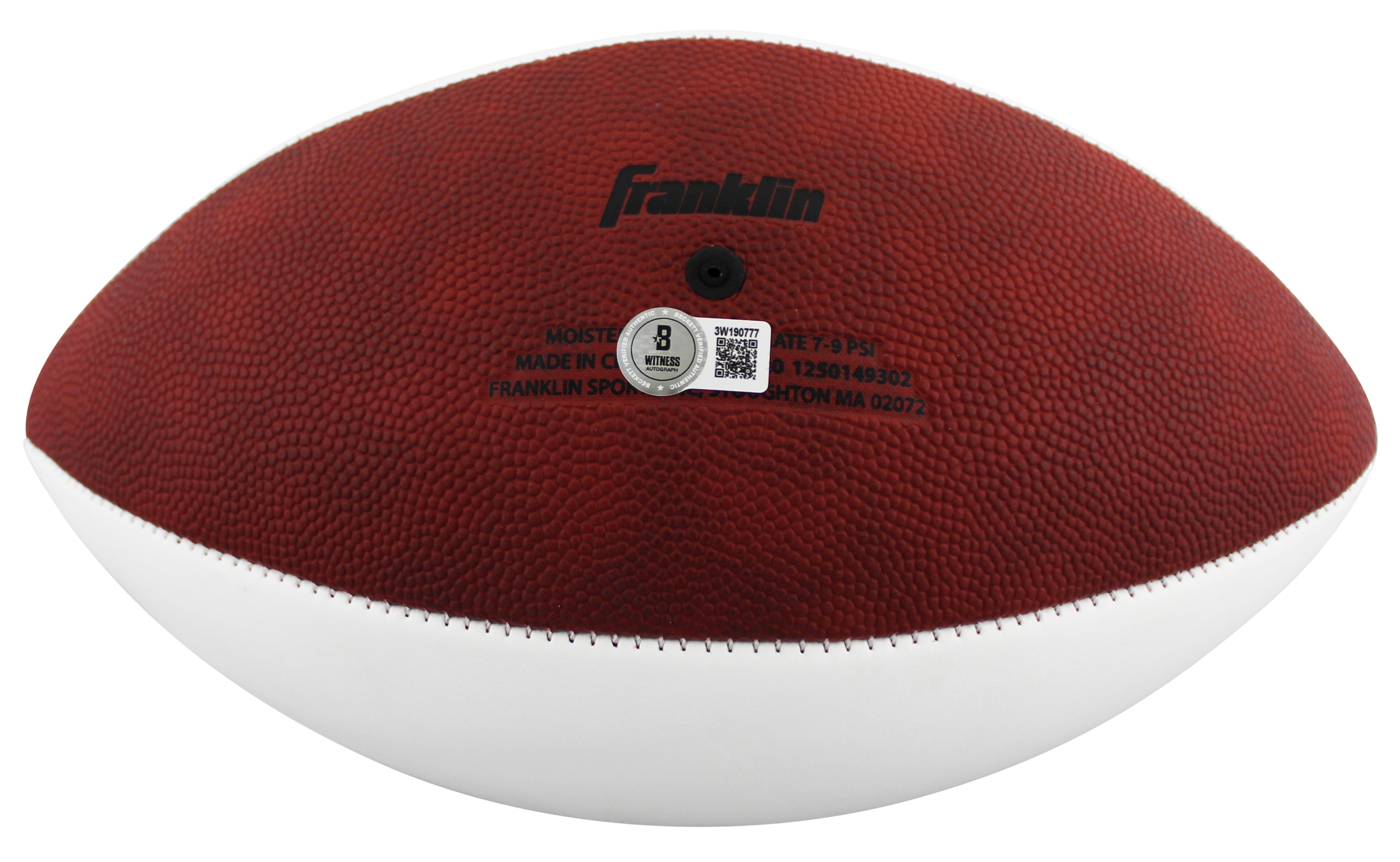 Colts D.J. Giddens Signed Franklin White Panel Logo Football BAS Witnessed