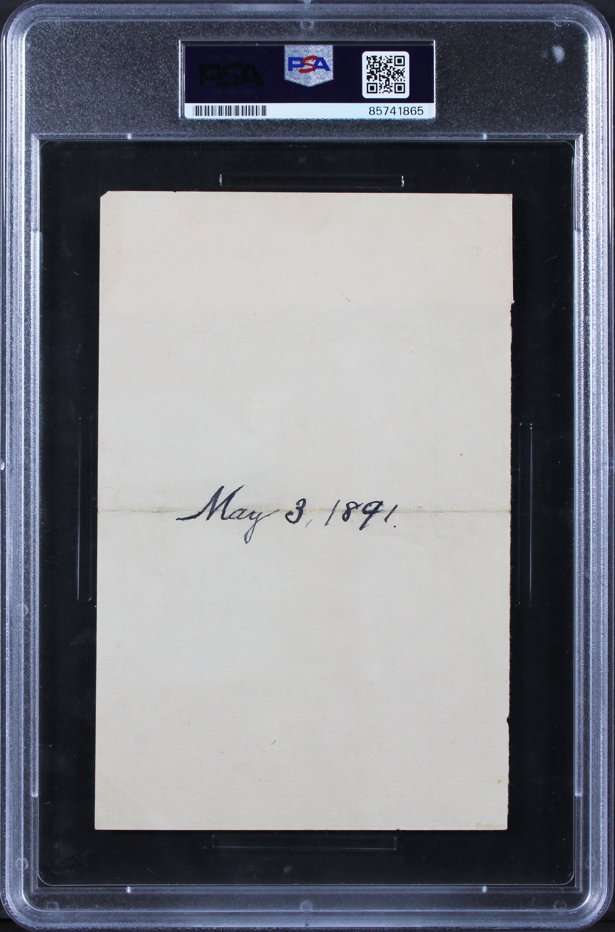 Rutherford B. Hayes Authentic 2x Signed 4.5x6.75 Cut Signature PSA/DNA Slabbed