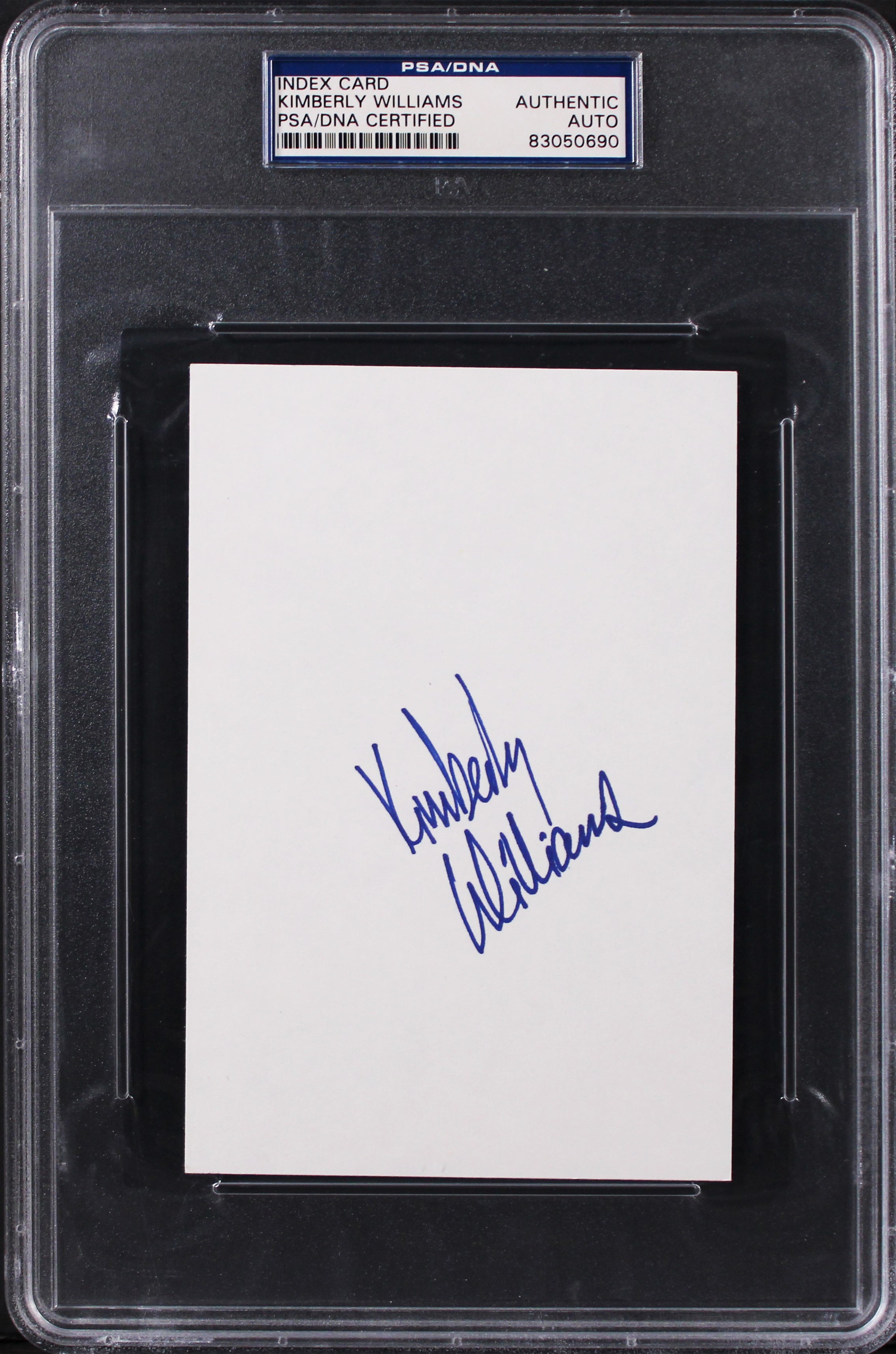 Kimberly Williams Father of the Bride Authentic Signed 4x6 Index Card PSA Slab