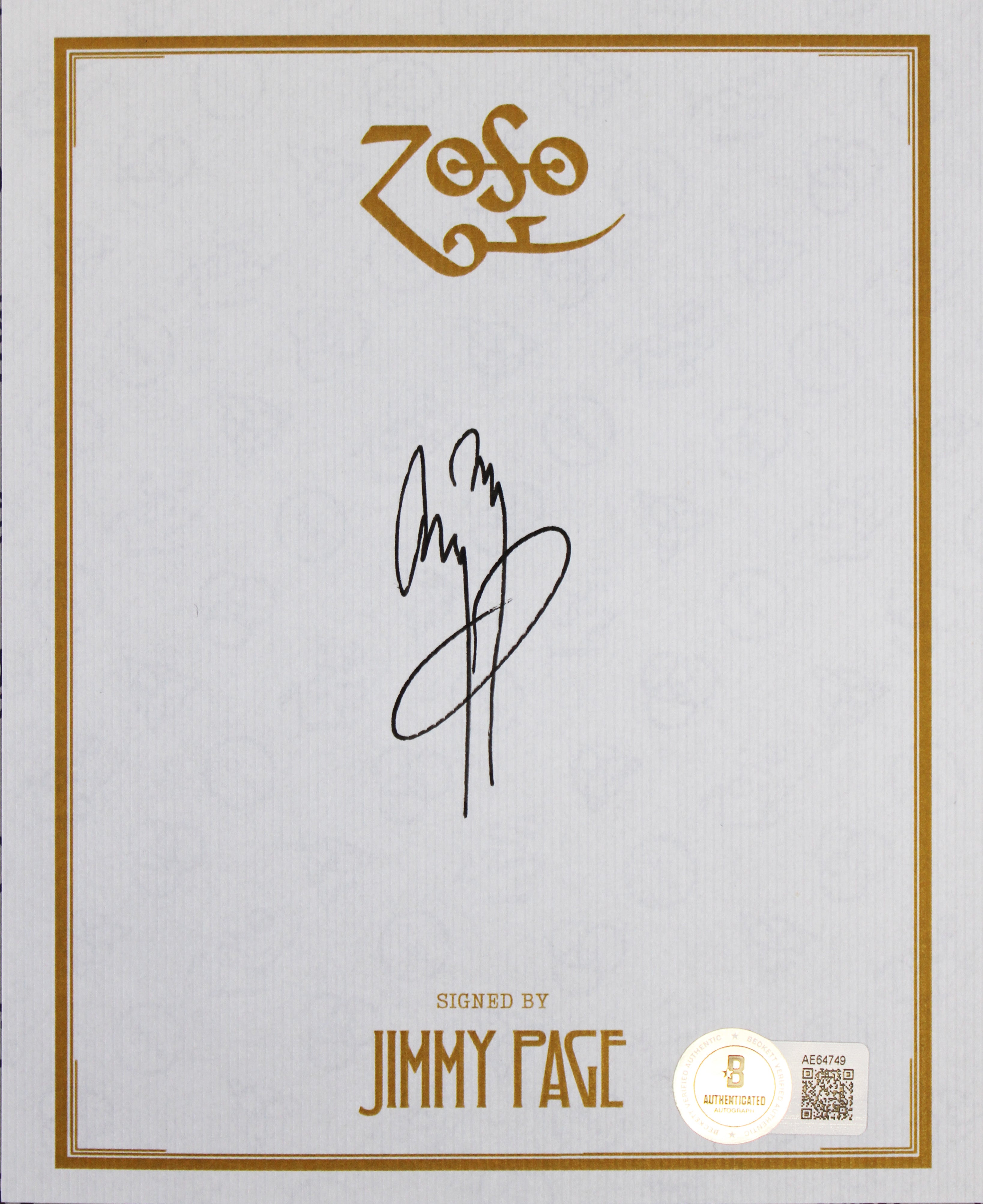 Jimmy Page Authentic Signed Led Zeppelin by Led Zeppelin Hardcover Book BAS LOA