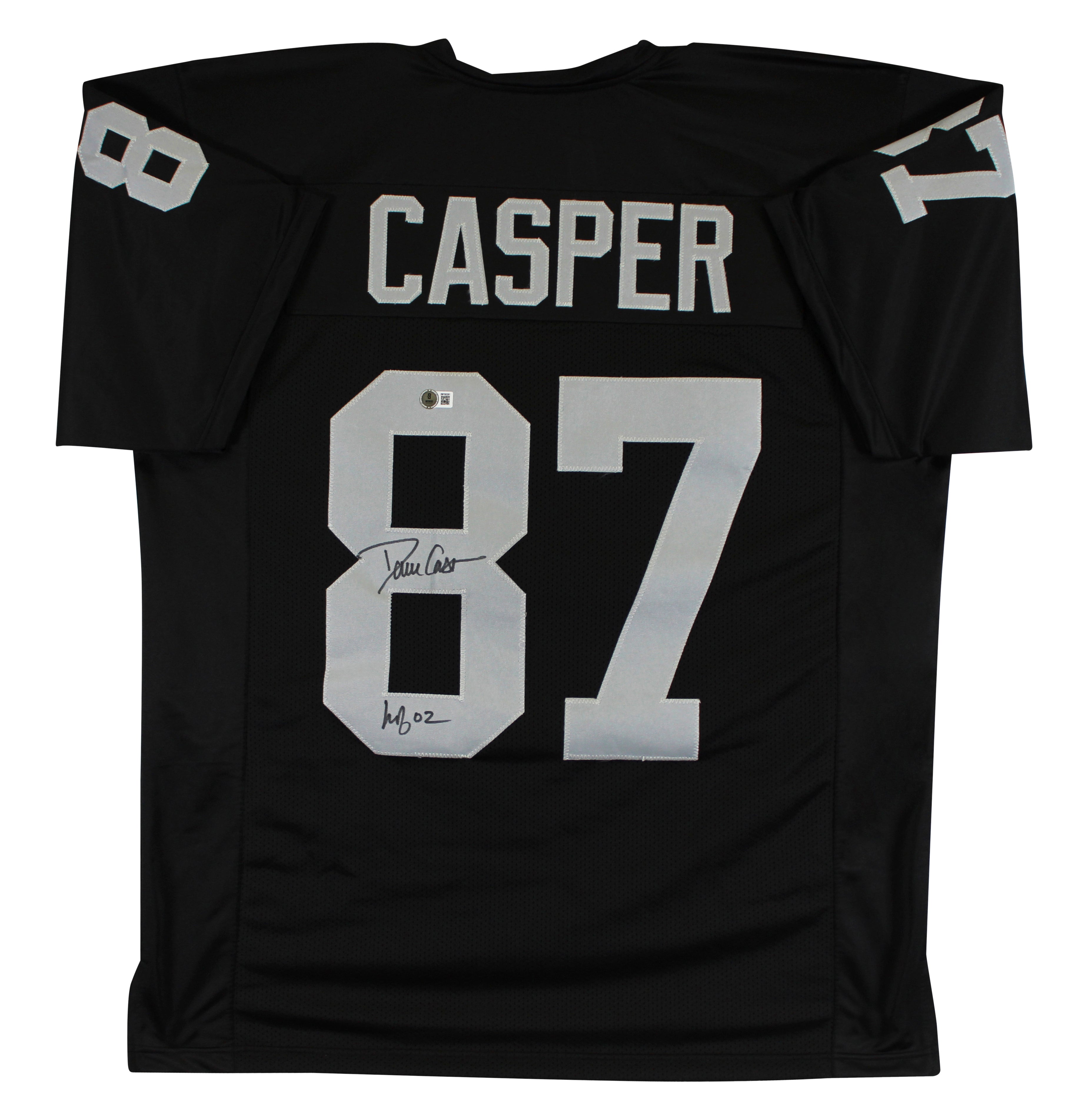 Dave Casper "HOF 02" Authentic Signed Black Pro Style Jersey BAS Witnessed