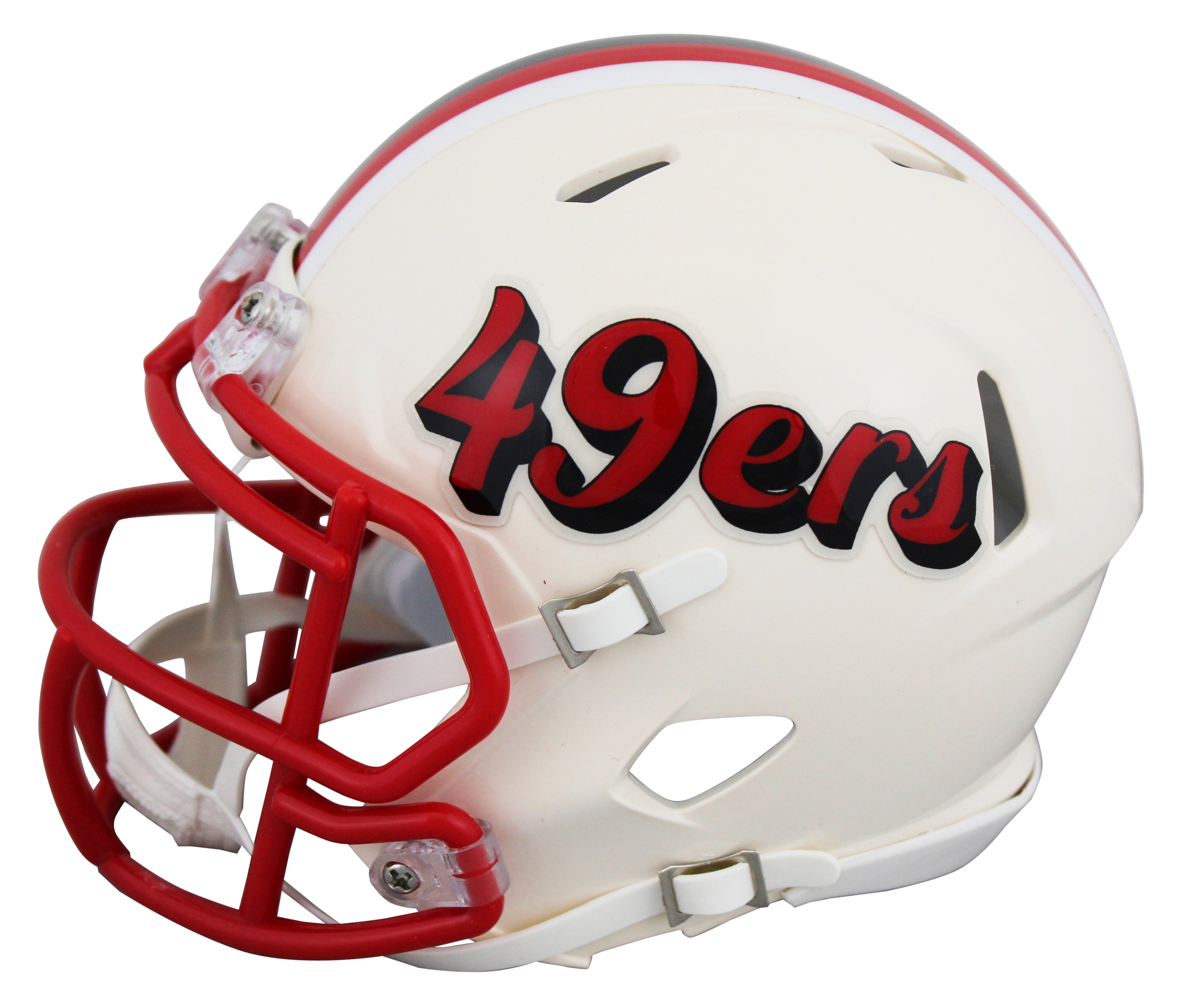49ers Dre Greenlaw Signed Retro Speed Mini Helmet W/ Case BAS Witnessed