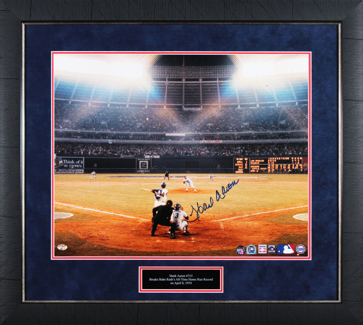 Braves Hank Aaron Authentic Signed 16x20 Framed Photo Autographed Steiner