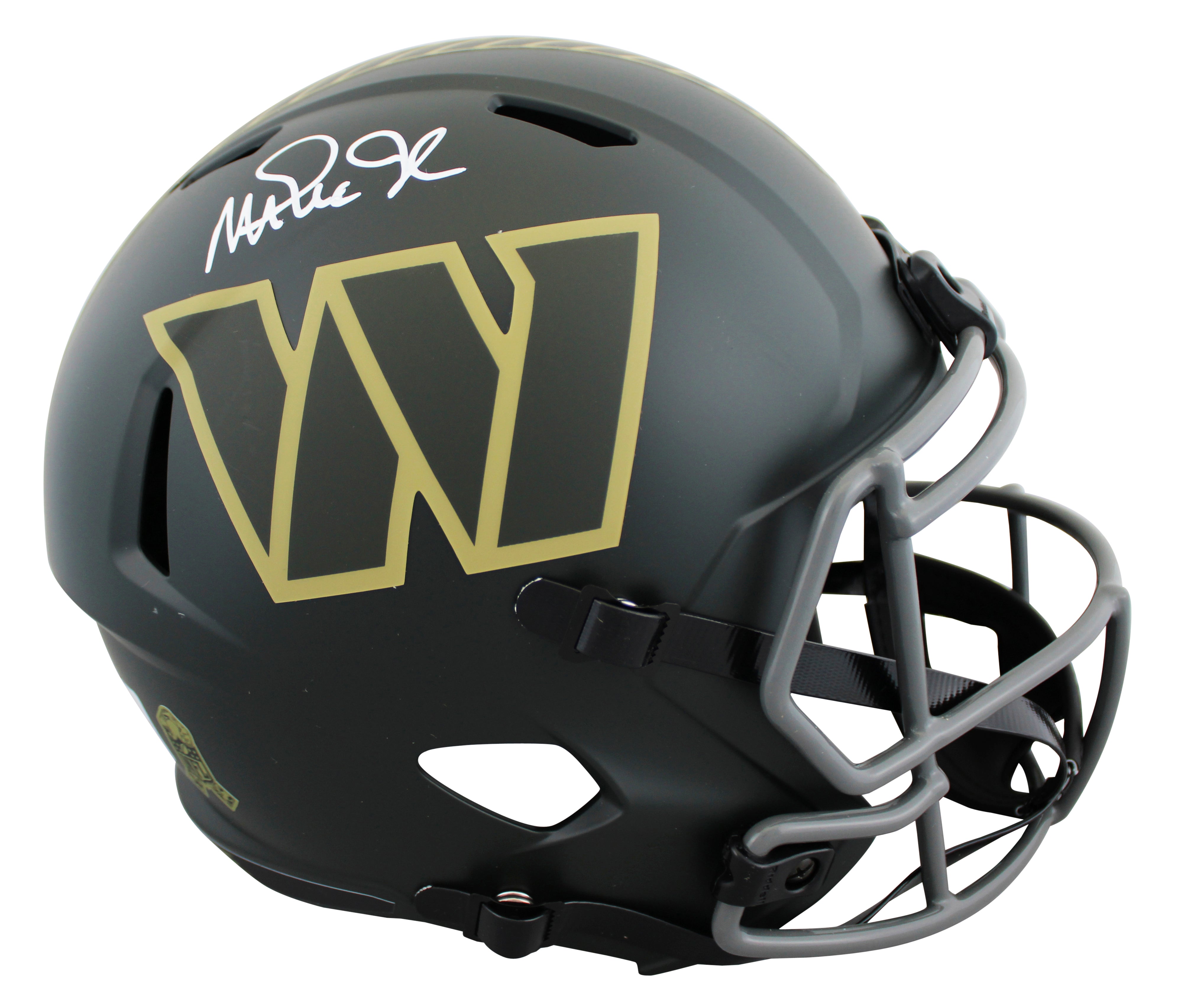Commanders Magic Johnson Signed STS IV Full Size Speed Rep Helmet W/ Case BAS W