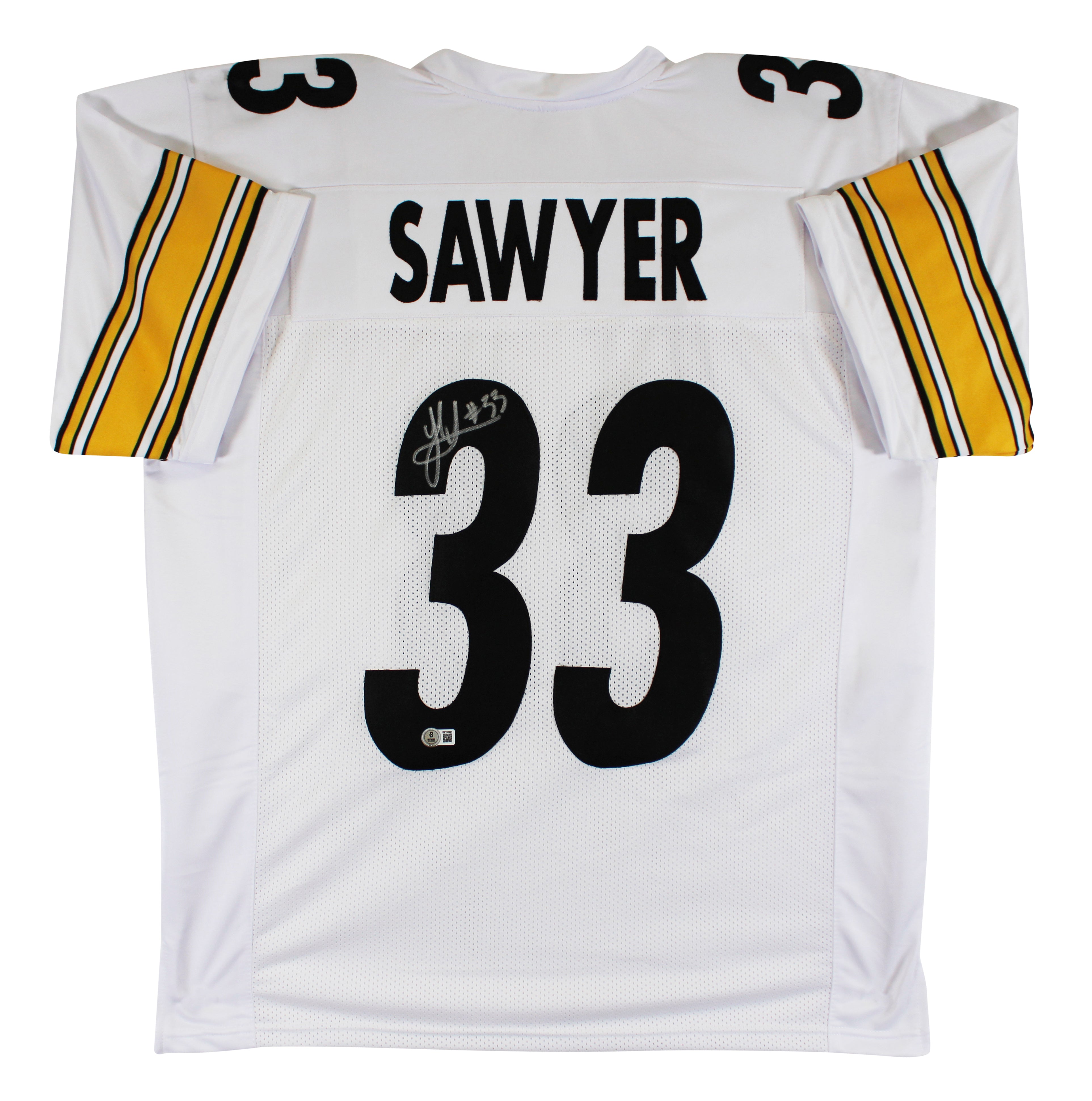 Jack Sawyer Authentic Signed White Pro Style Jersey Autographed BAS Witnessed