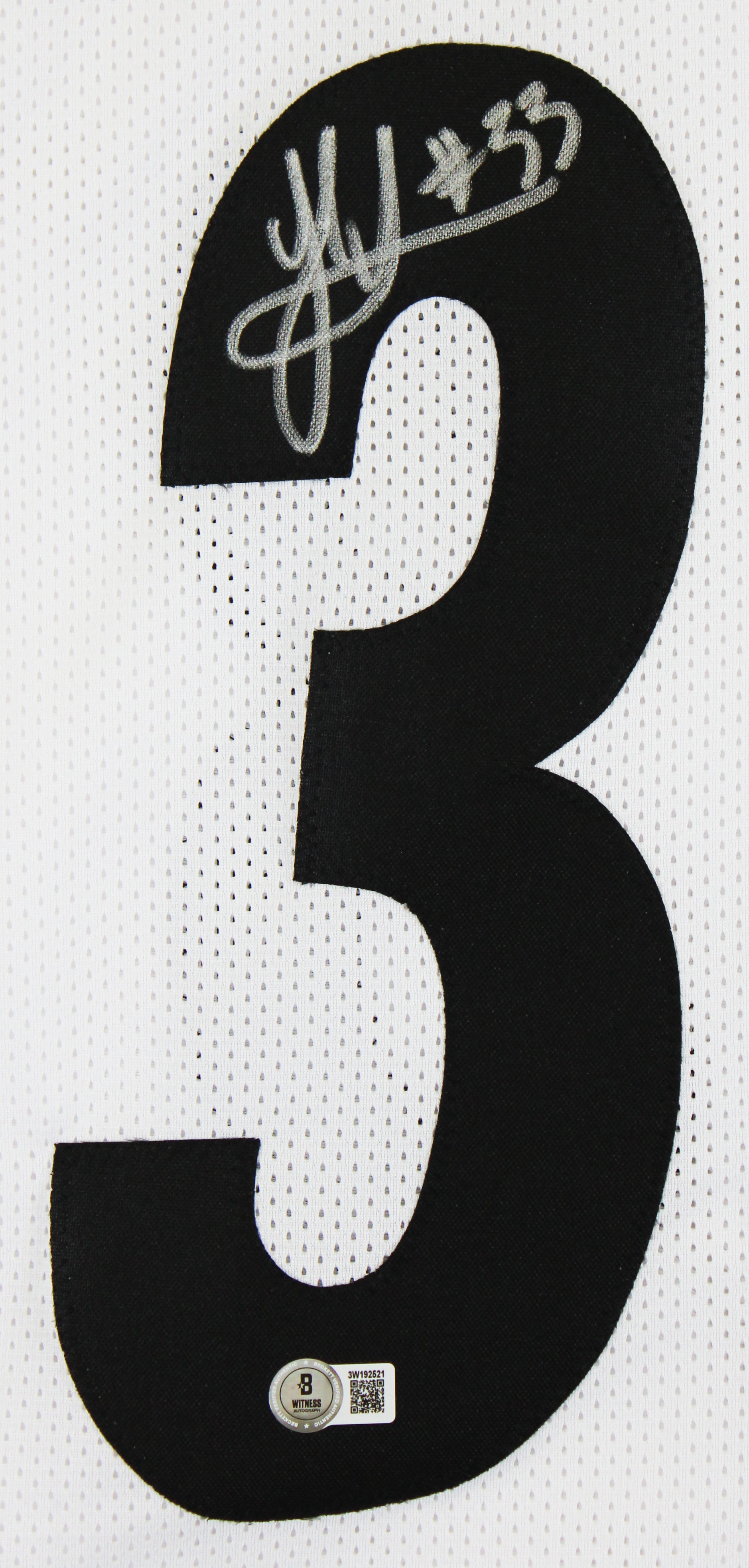 Jack Sawyer Authentic Signed White Pro Style Jersey Autographed BAS Witnessed