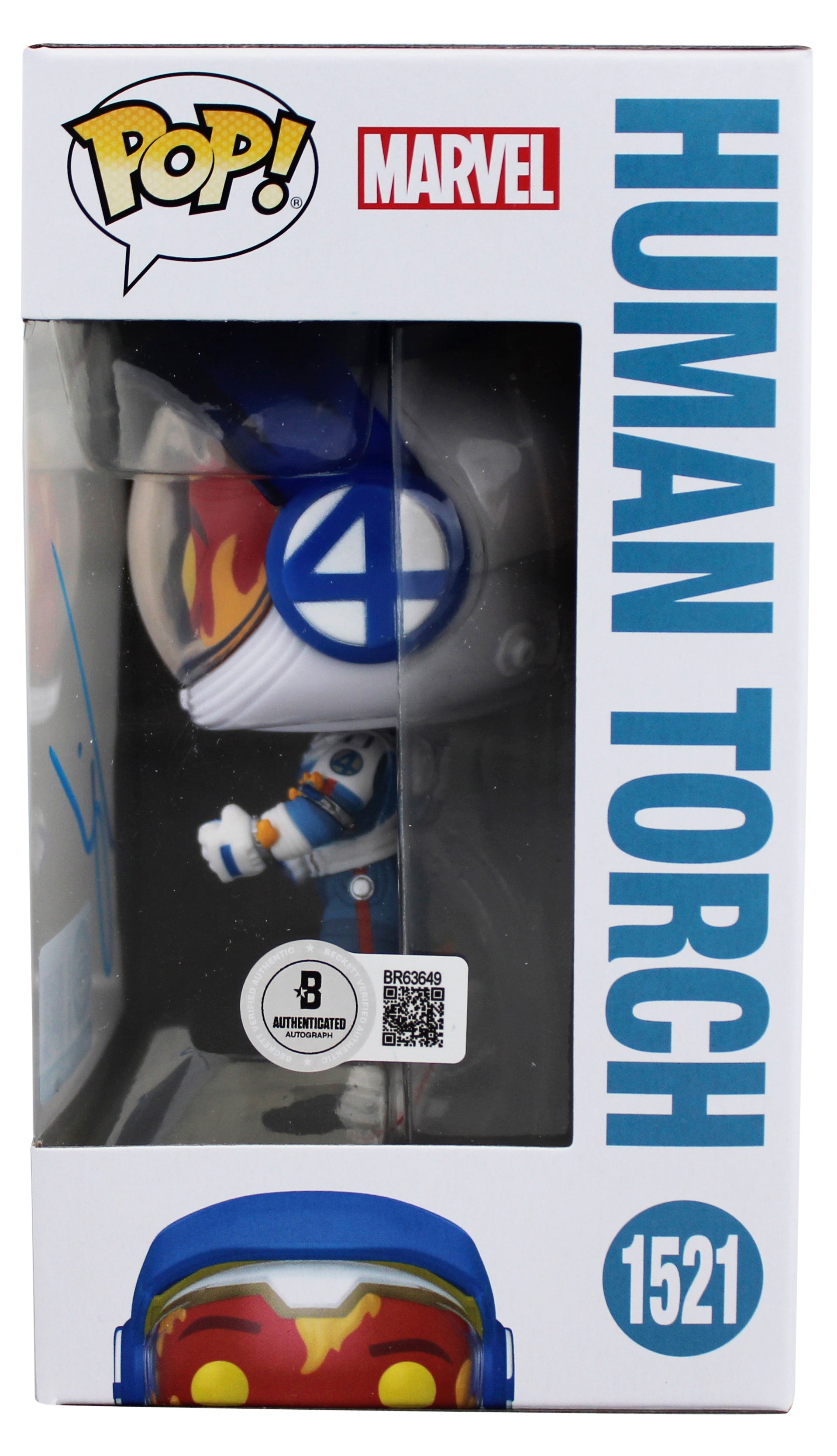 Joseph Quinn Signed Human Torch #1521 Funko Pop Vinyl Figure BAS #BR63649
