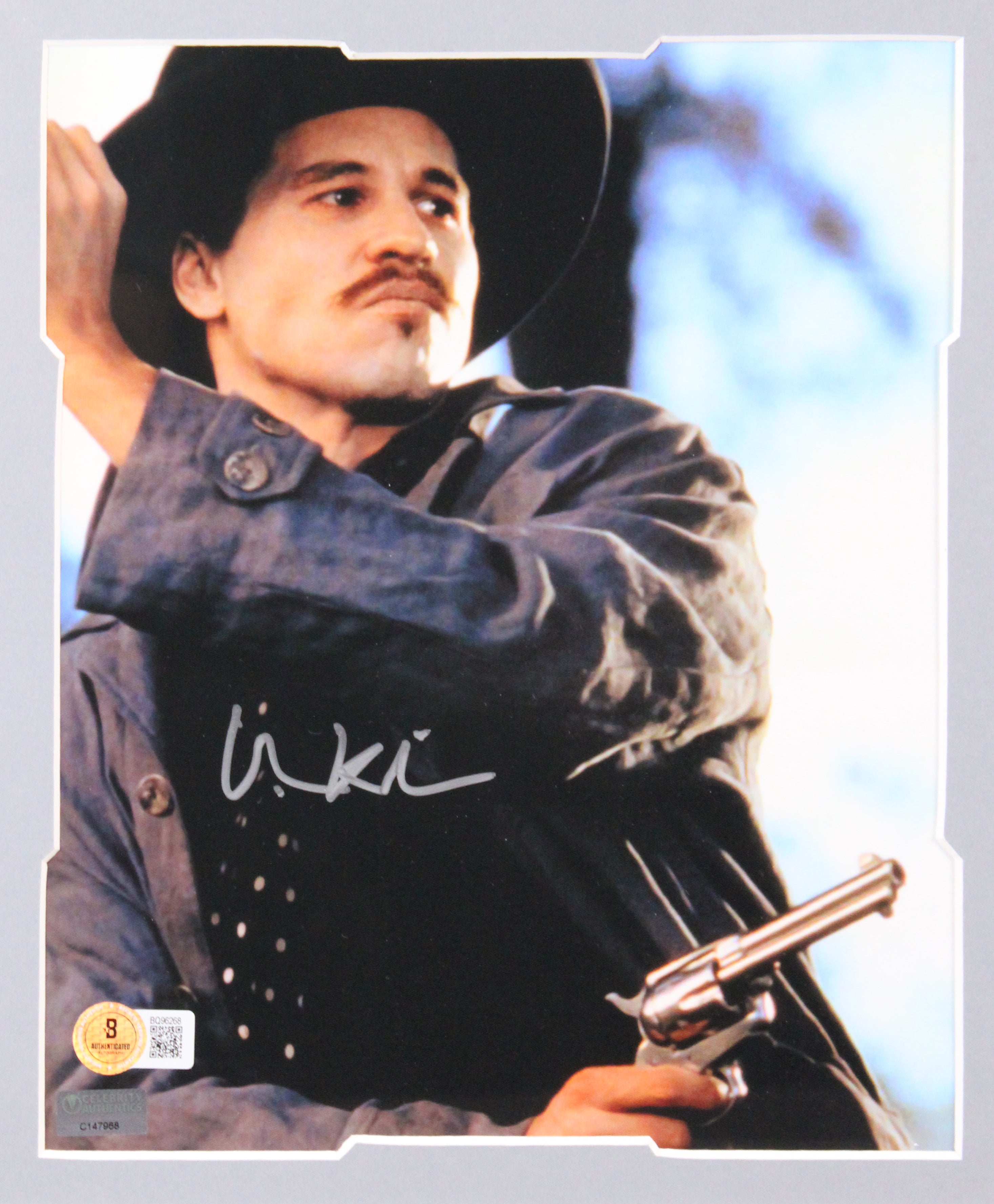 Val Kilmer Tombstone Authentic Signed 8x10 Vertical Framed Photo BAS