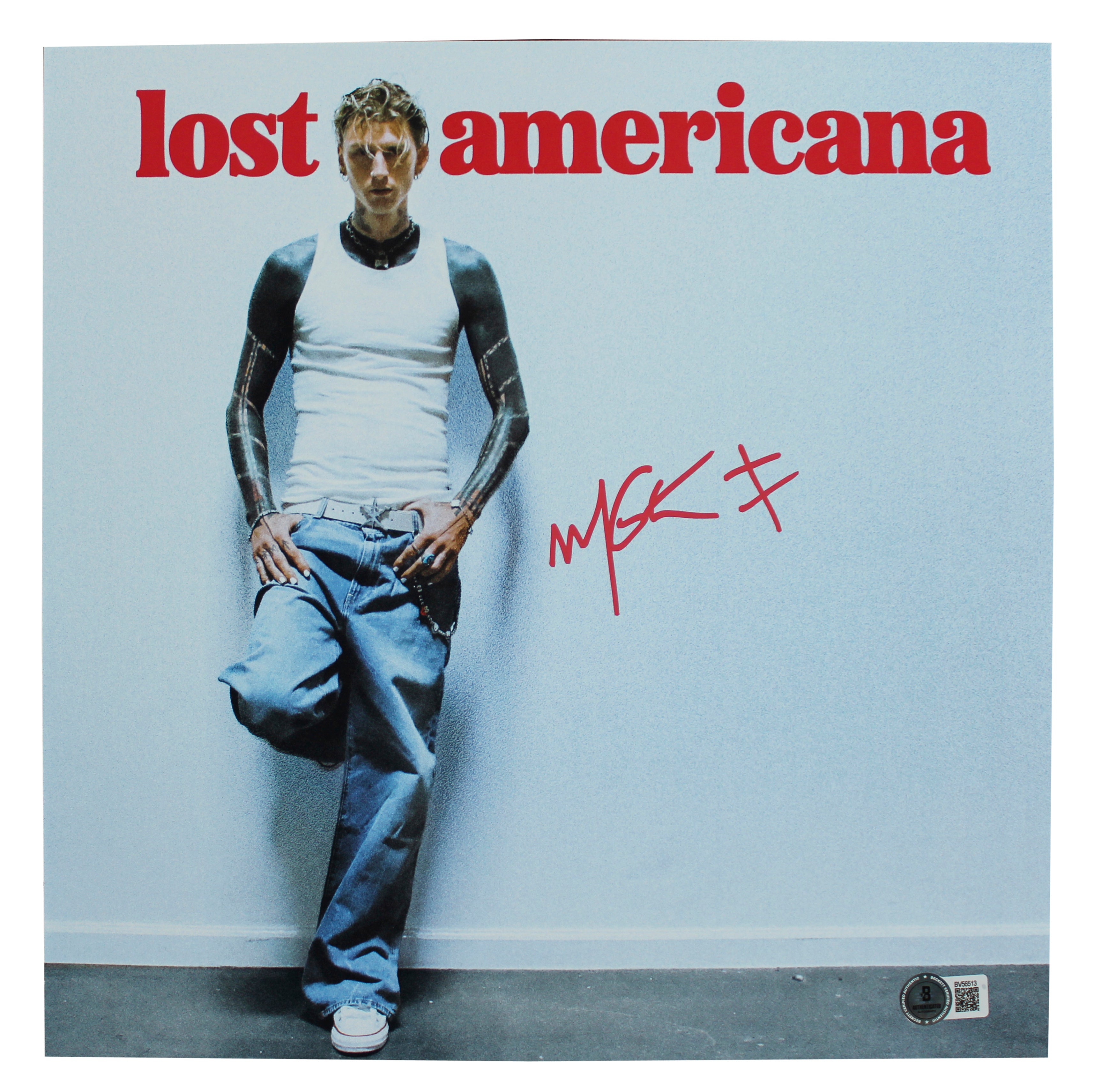 Machine Gun Kelly Signed Lost Americana Album Flat w/ Album & Vinyl BAS