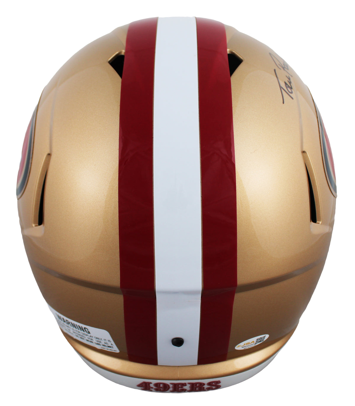 49ers Tom Rathman Authentic Signed Full Size Speed Rep Helmet JSA Witness